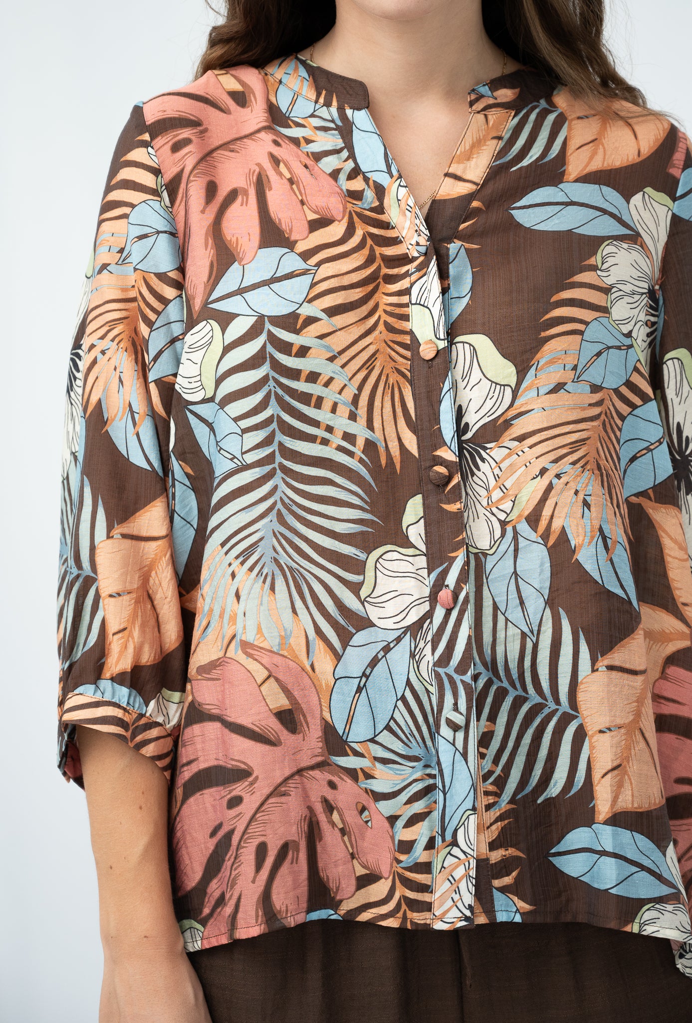 Autumn Fern Print Shirt
