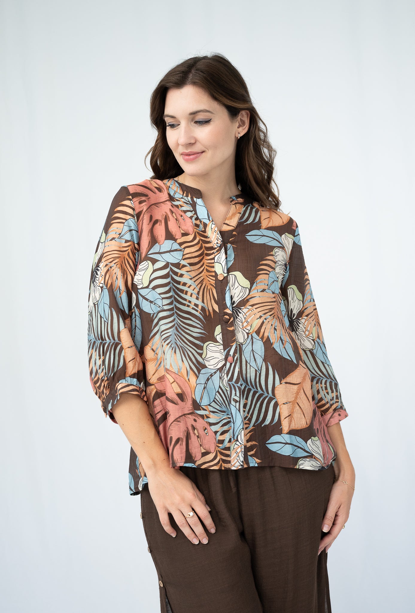 Autumn Fern Print Shirt