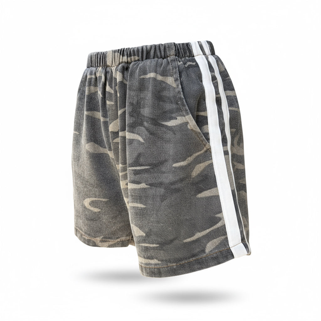 Camo White Stripe By Frankie Shorts