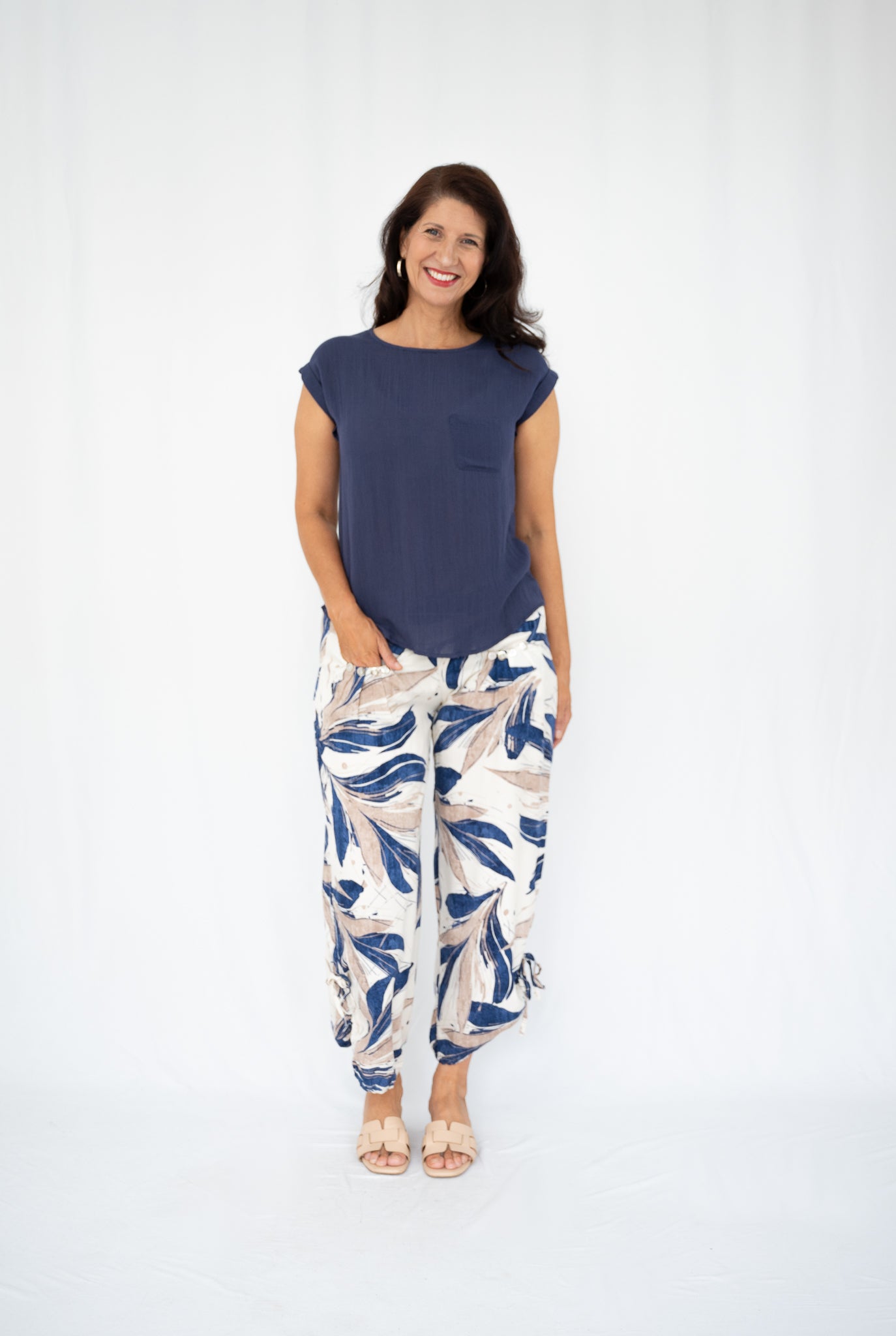 Aspen Leaves Pant Blue