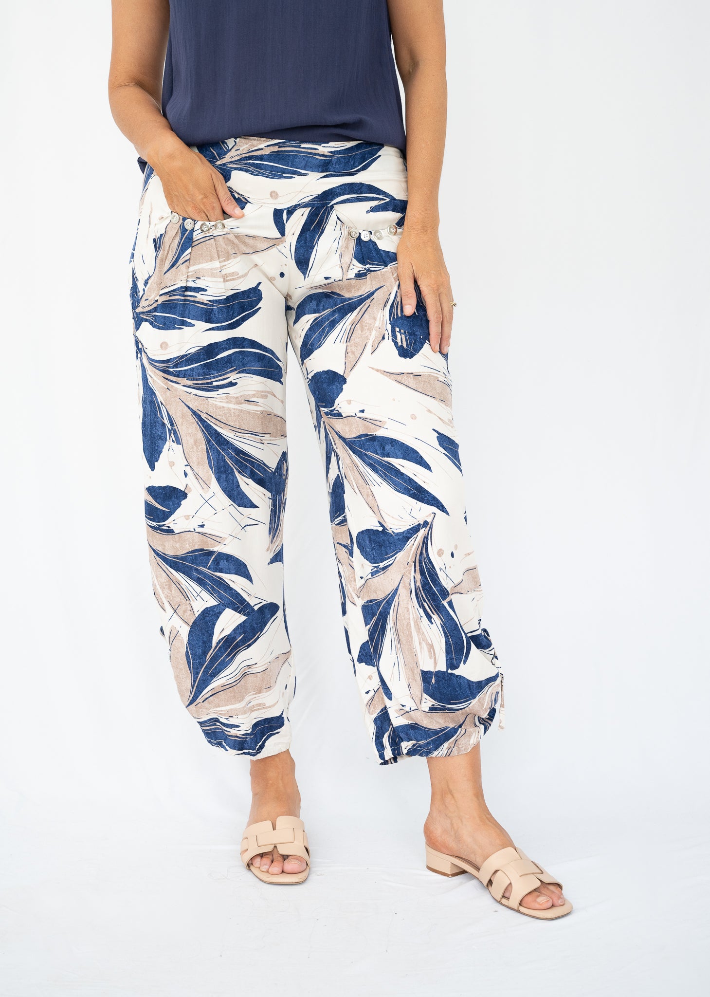 Aspen Leaves Pant Blue