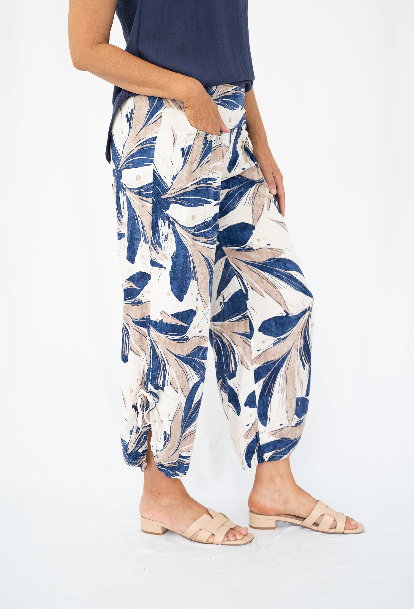 Aspen Leaves Pant Blue