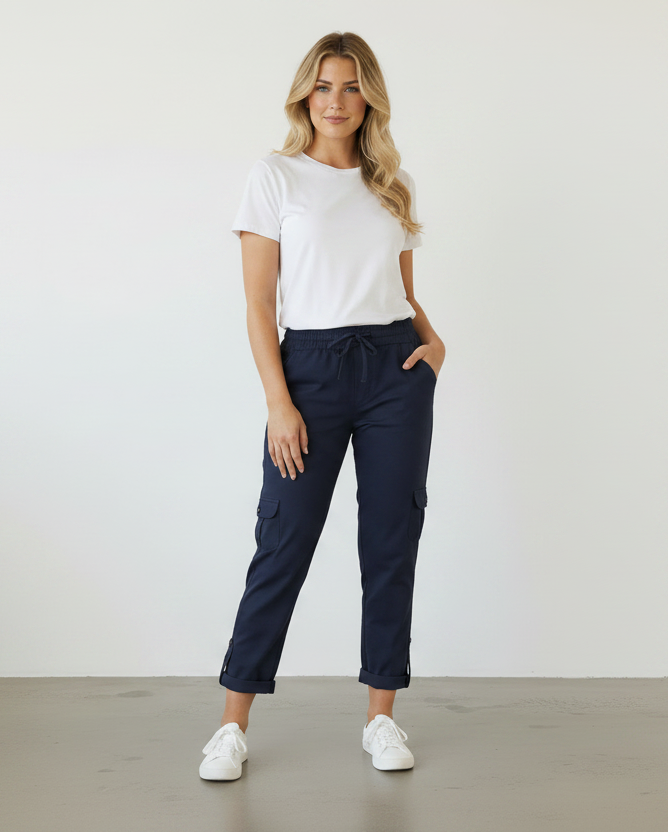 Lora Cargo Pants Navy