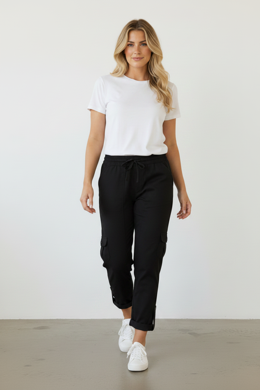 Lora Cargo Pants Black