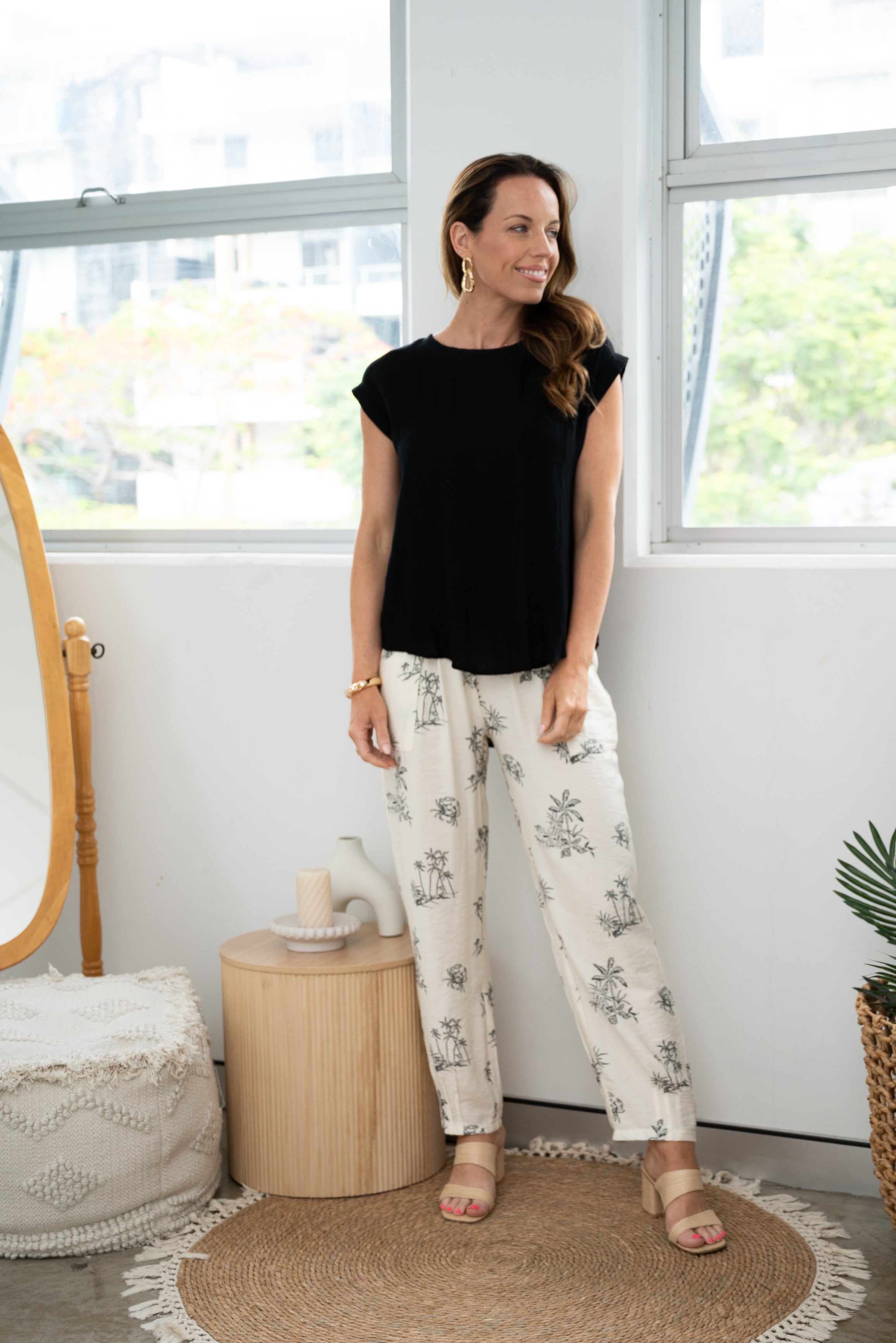 Islander Peasant Pants Black