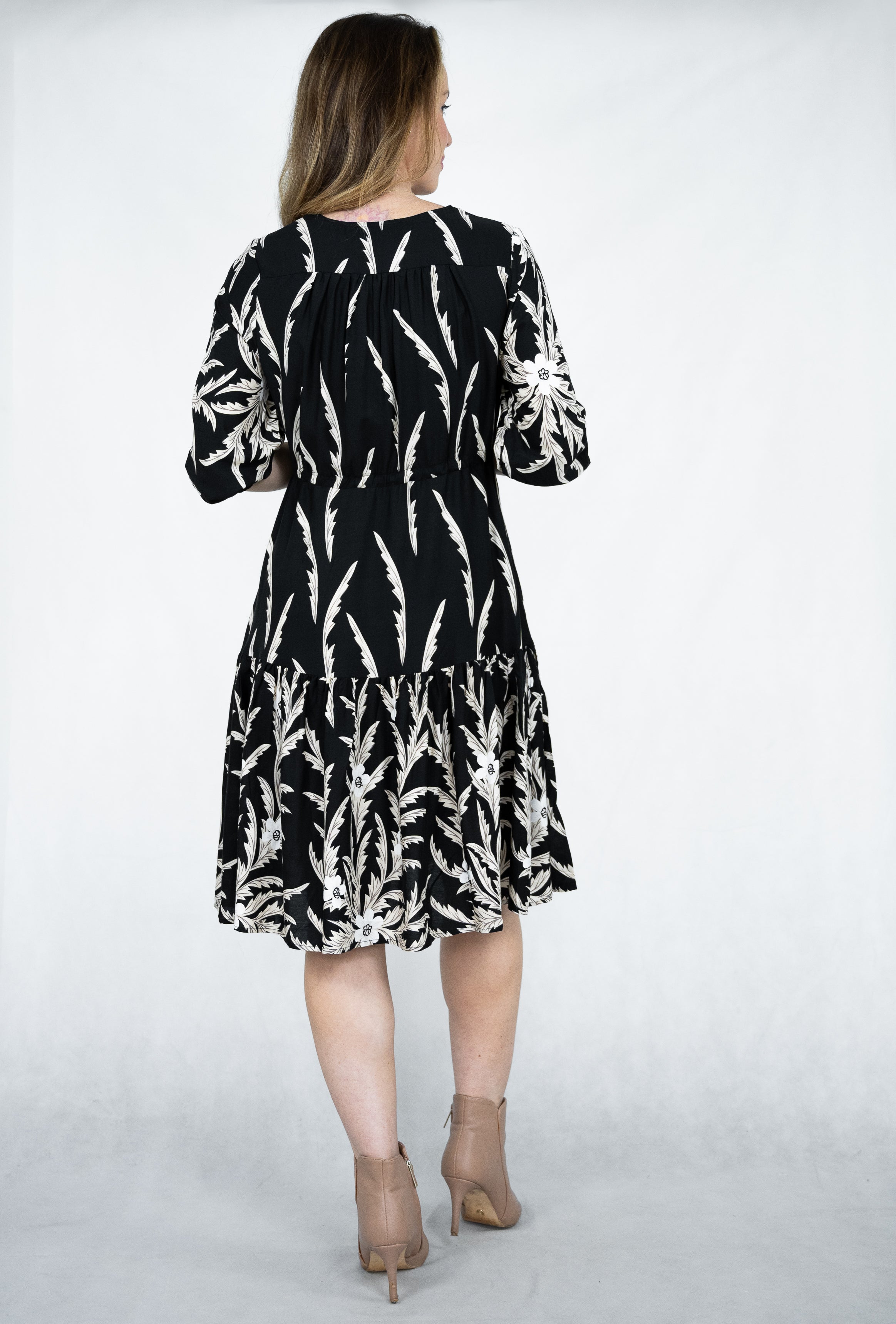 Lydia Floral Tiered Short Dress