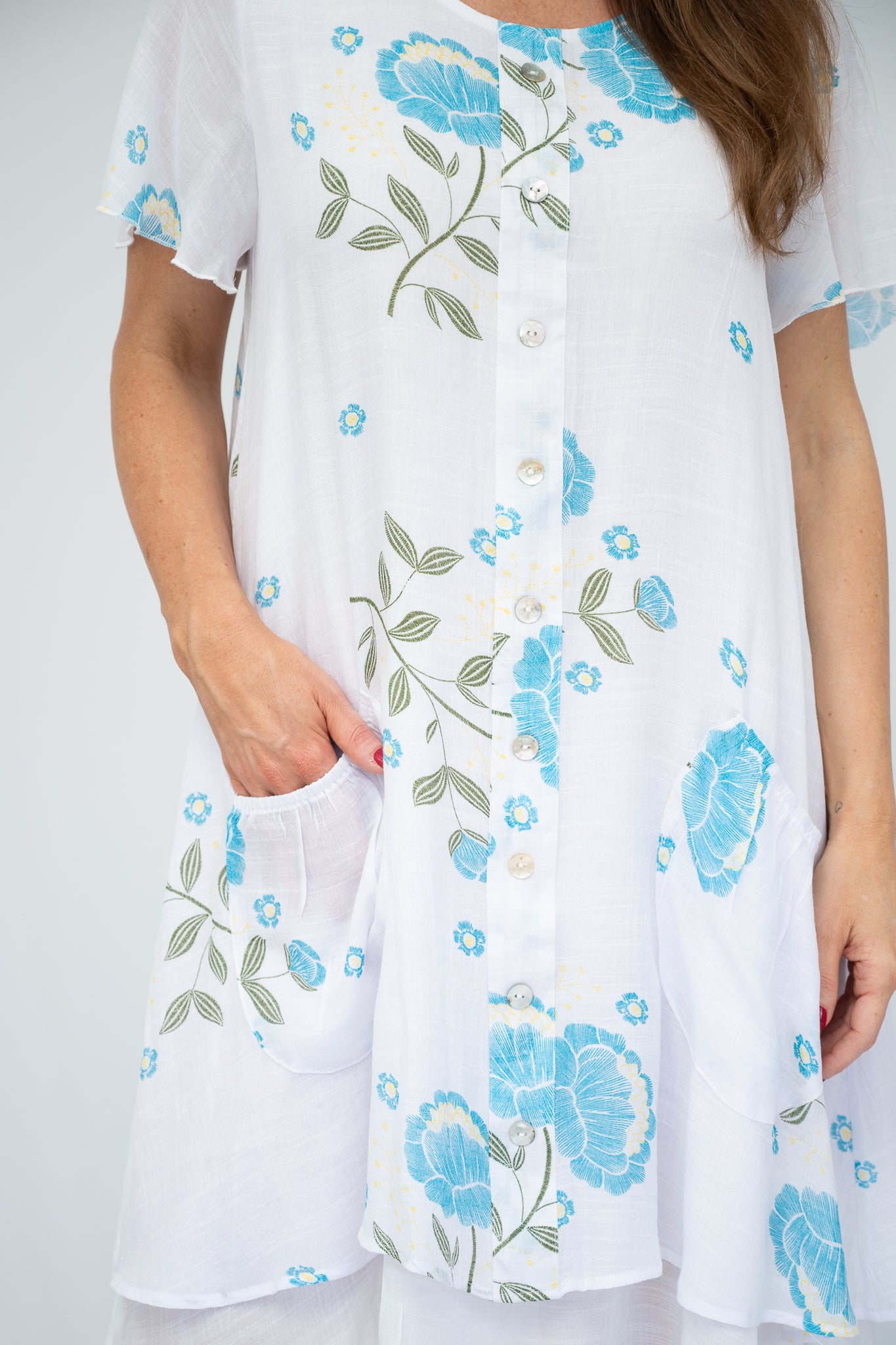 Brighton Layered Midi Dress Teal