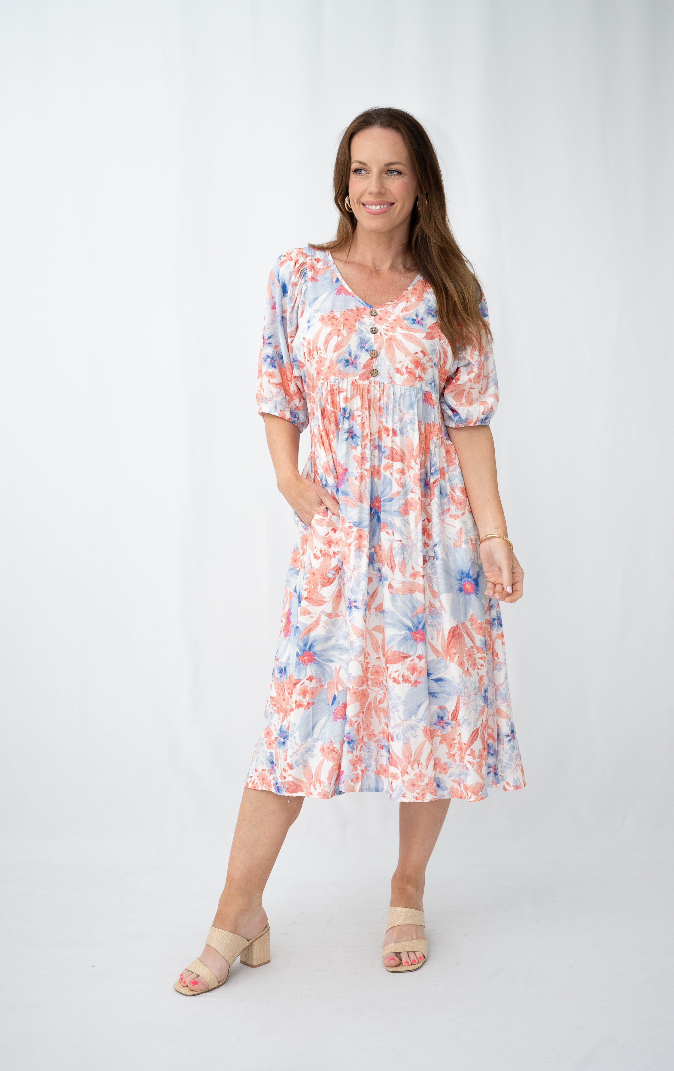 Margie Midi Dress Blue
