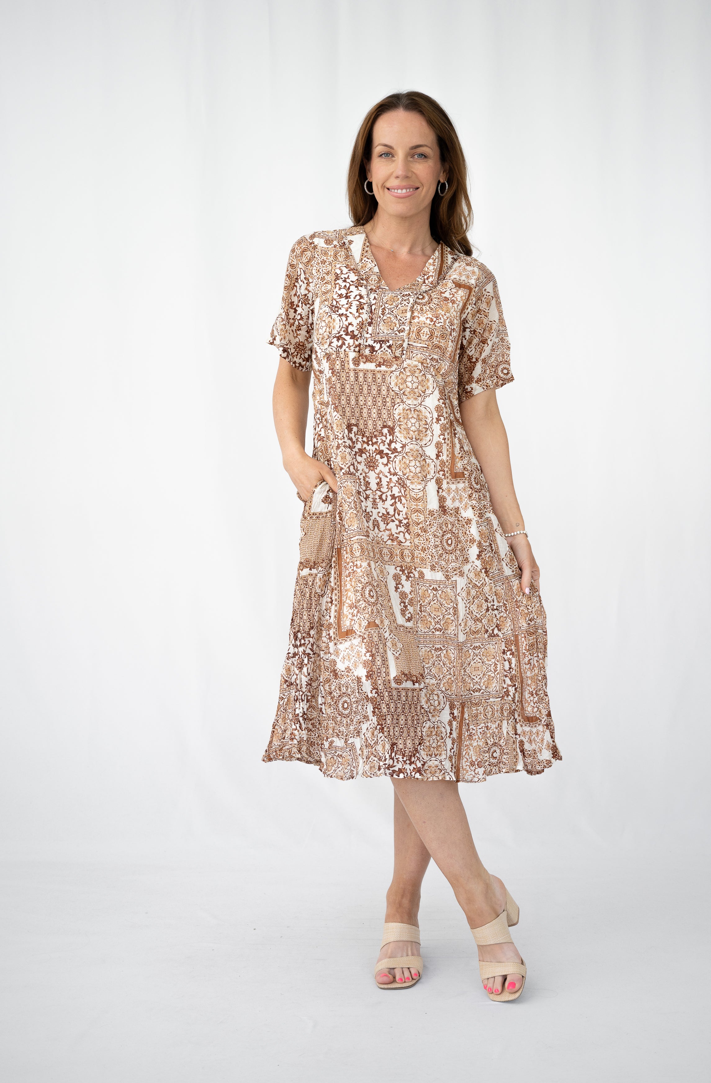 Jillian Midi Dress Mocha