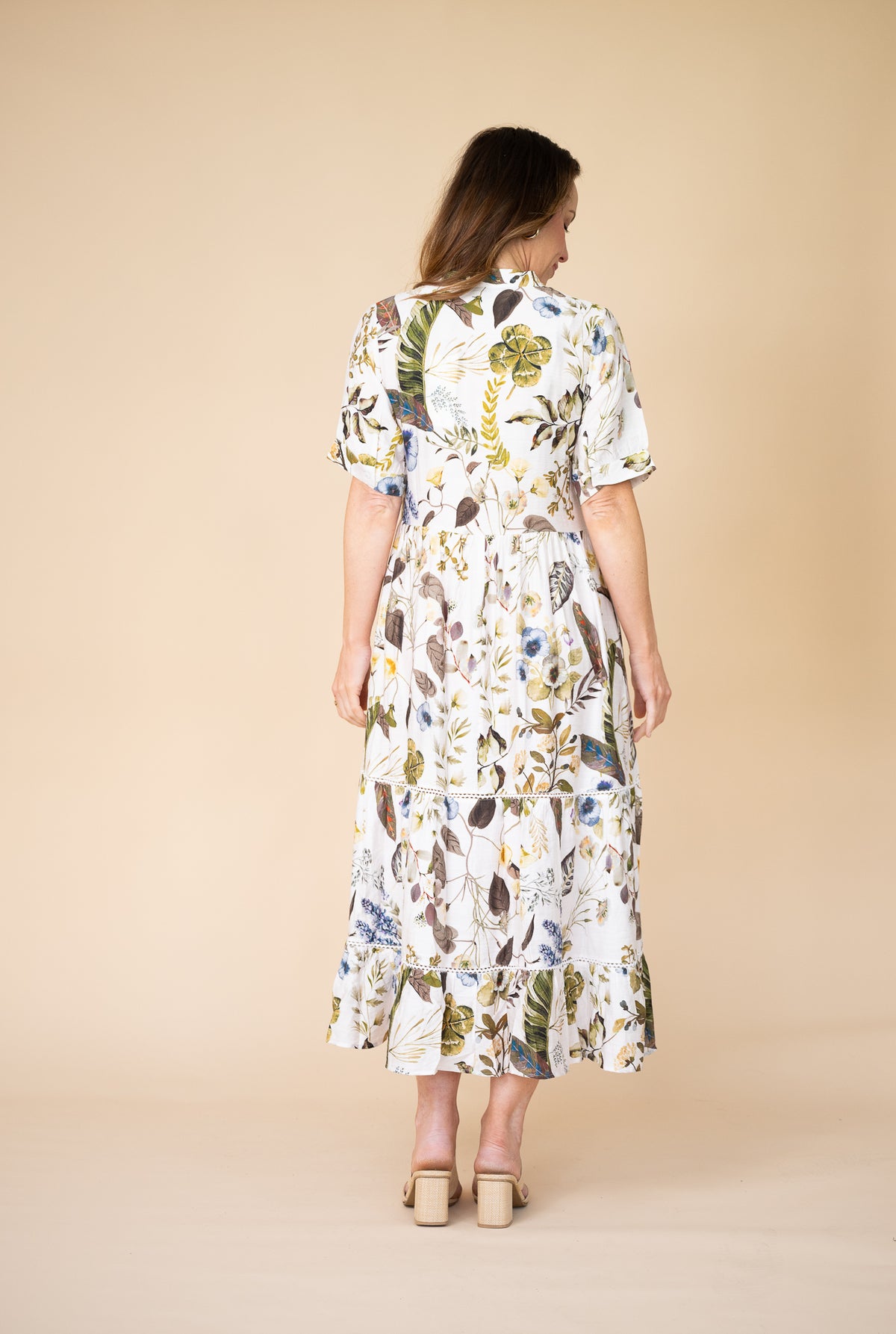 Rita Fauna Tiered Midi Dress
