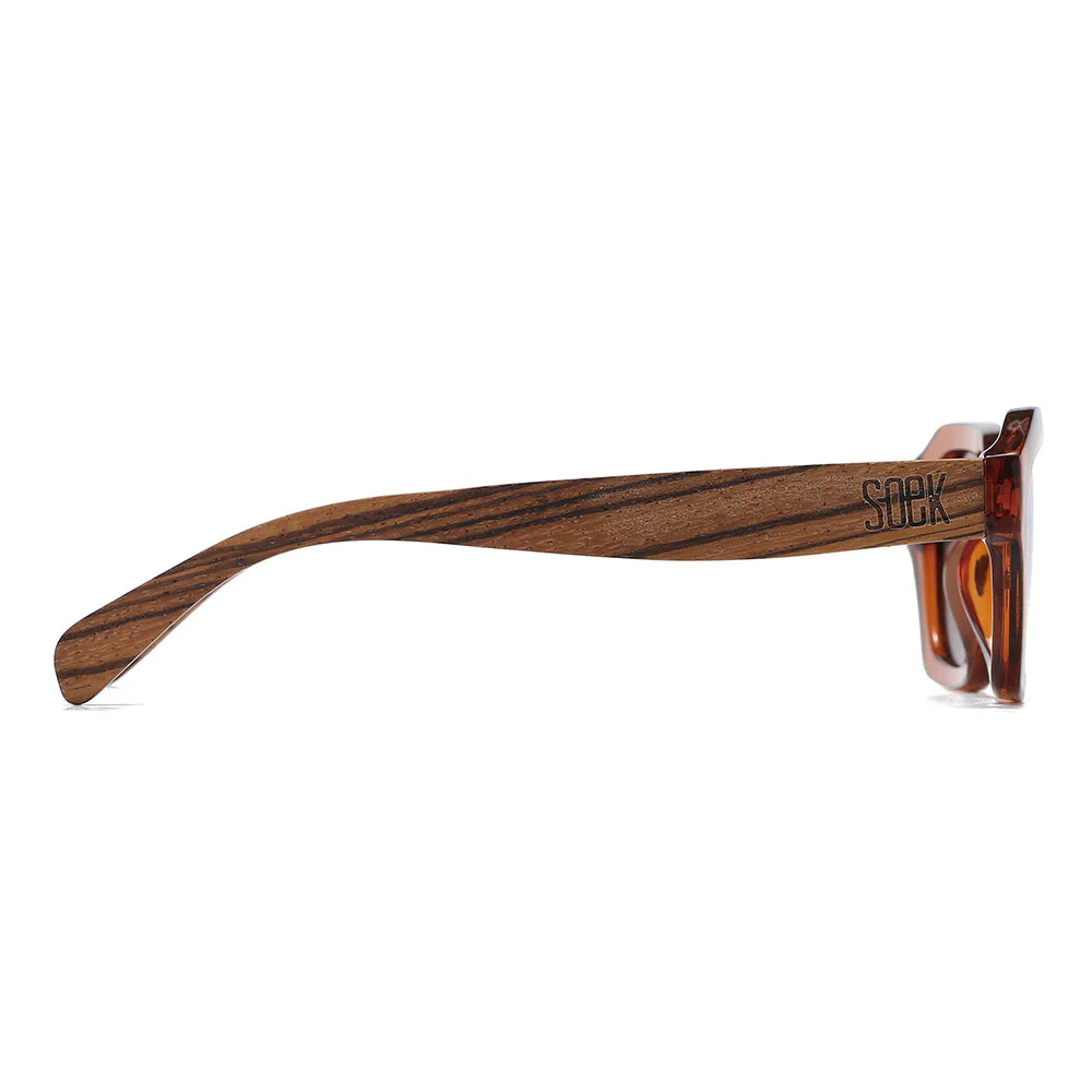 SOEK STRAY Coffee Bean l Sunglasses l Brown Lens l Walnut Wood Arms