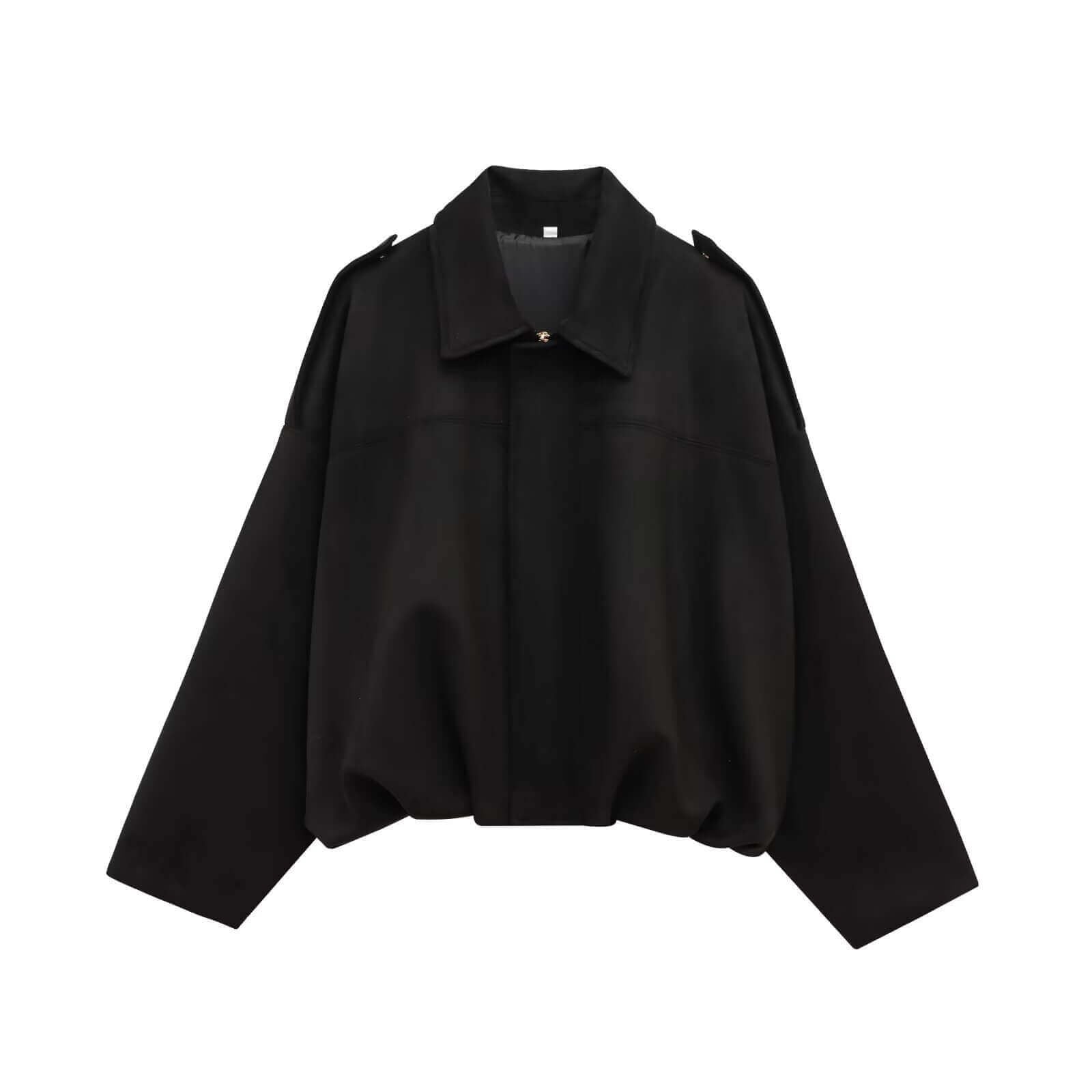 Juni Suede Bomber Jacket Black