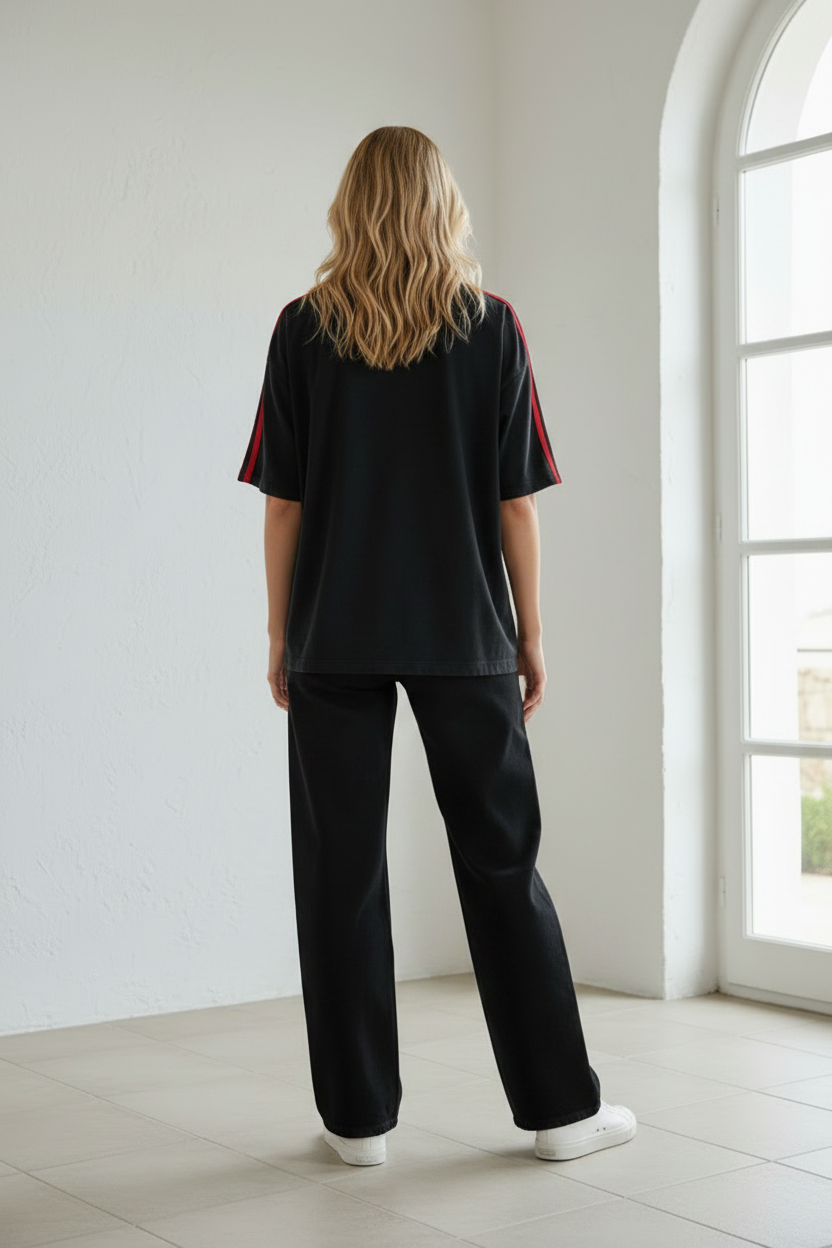 Slow Burn Tiger Tee Acid Black