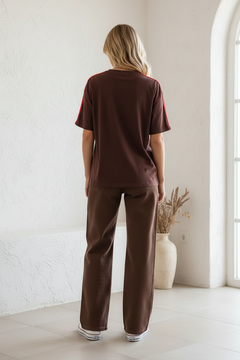Slow Burn Tiger Tee Chocolate