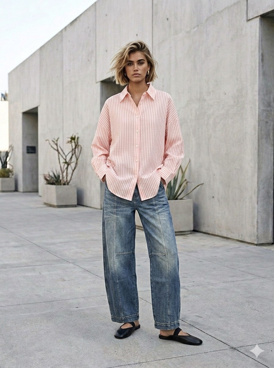 Rio de Janeiro Oversized Shirt Pink