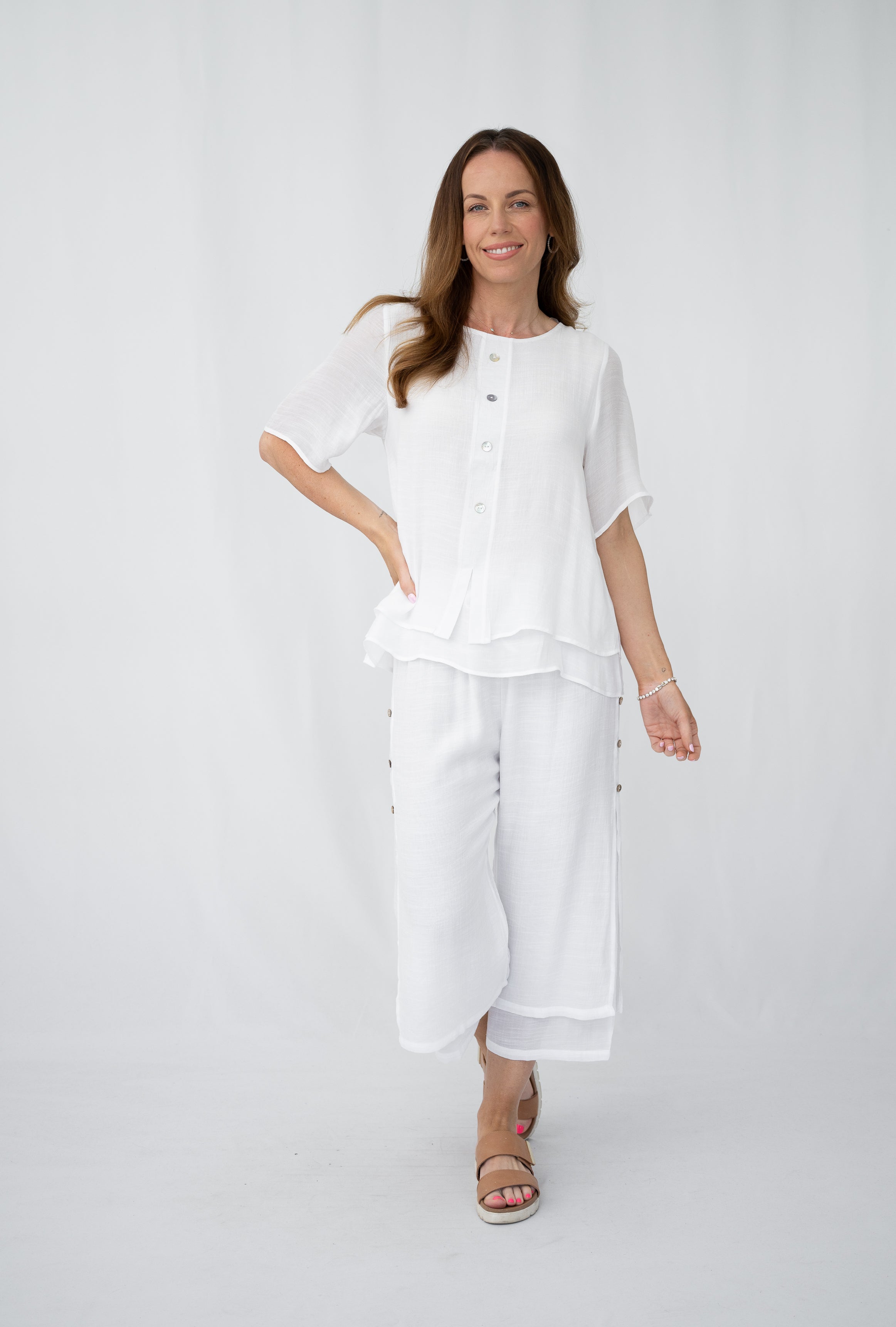 Annie Layered Top White