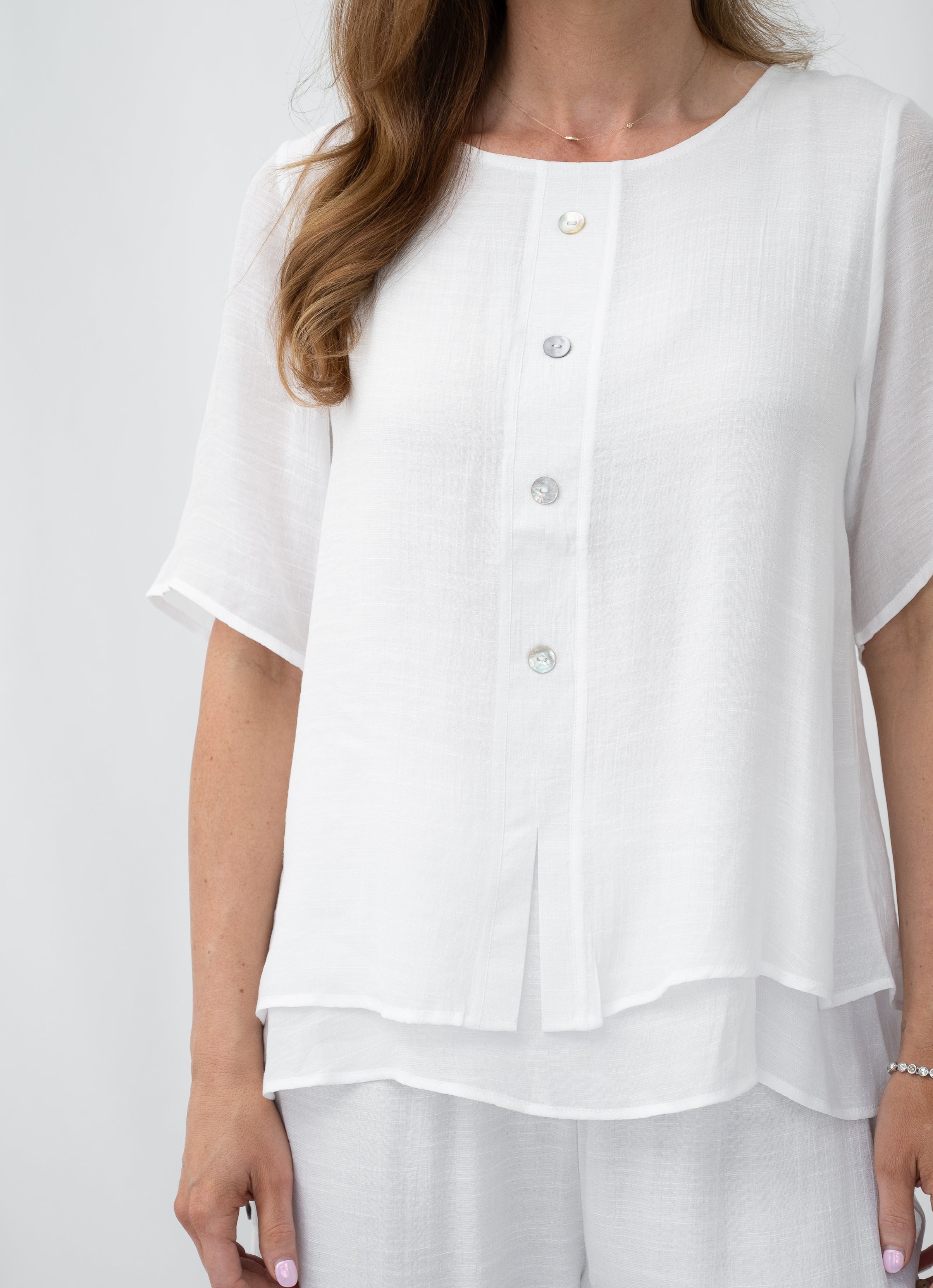 Annie Layered Top White