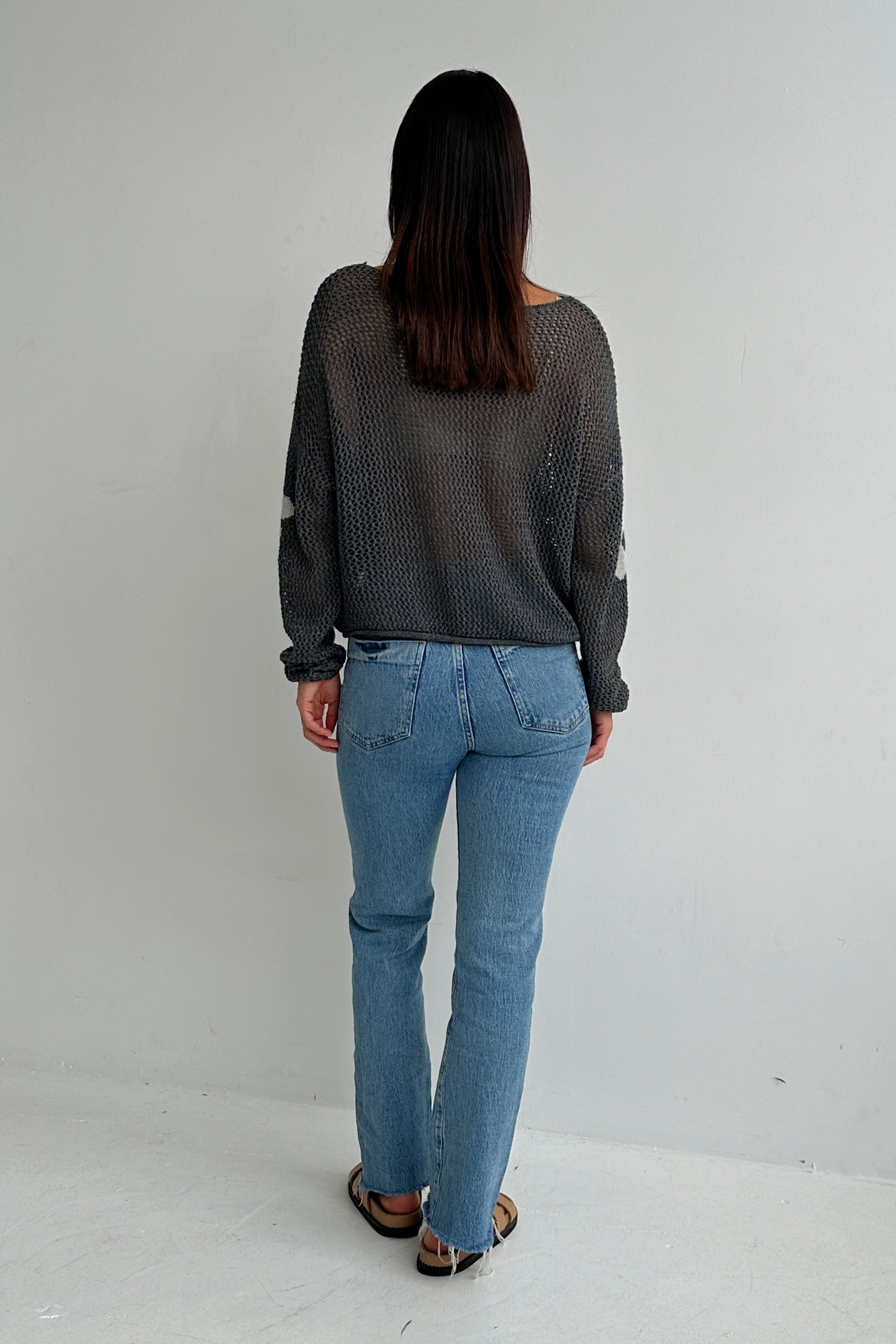 Rae Daisy Linen Blend Knit Grey