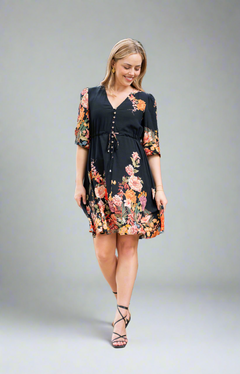 Flower Border Dress