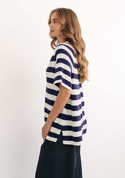Nautical Relaxed Knit Top