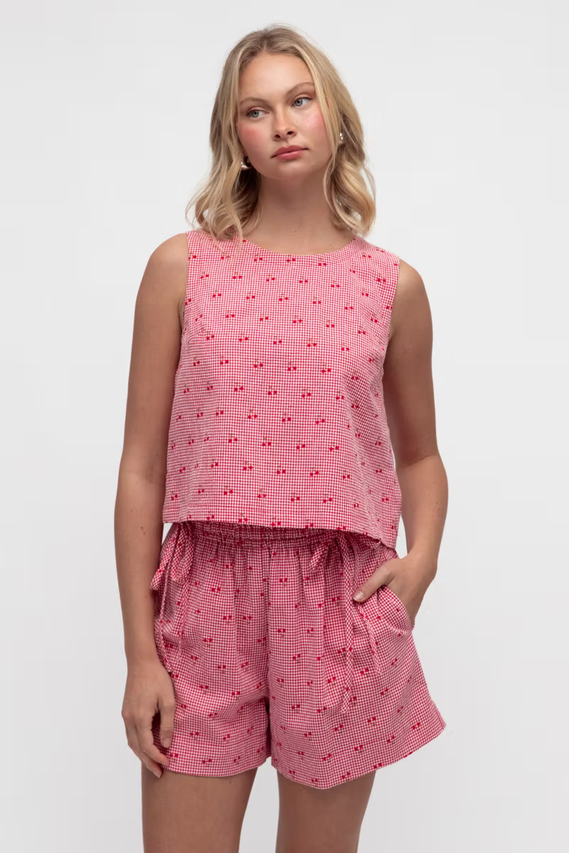 Cherry Red Short Set
