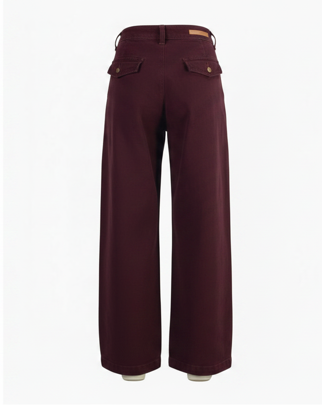Country Denim Barrel Jean Wine