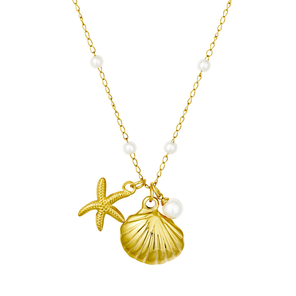 Pearl Ocean Charm Necklace