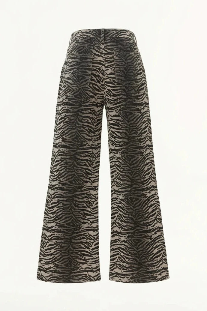 Moment in Y2K Zebra Flare Jeans