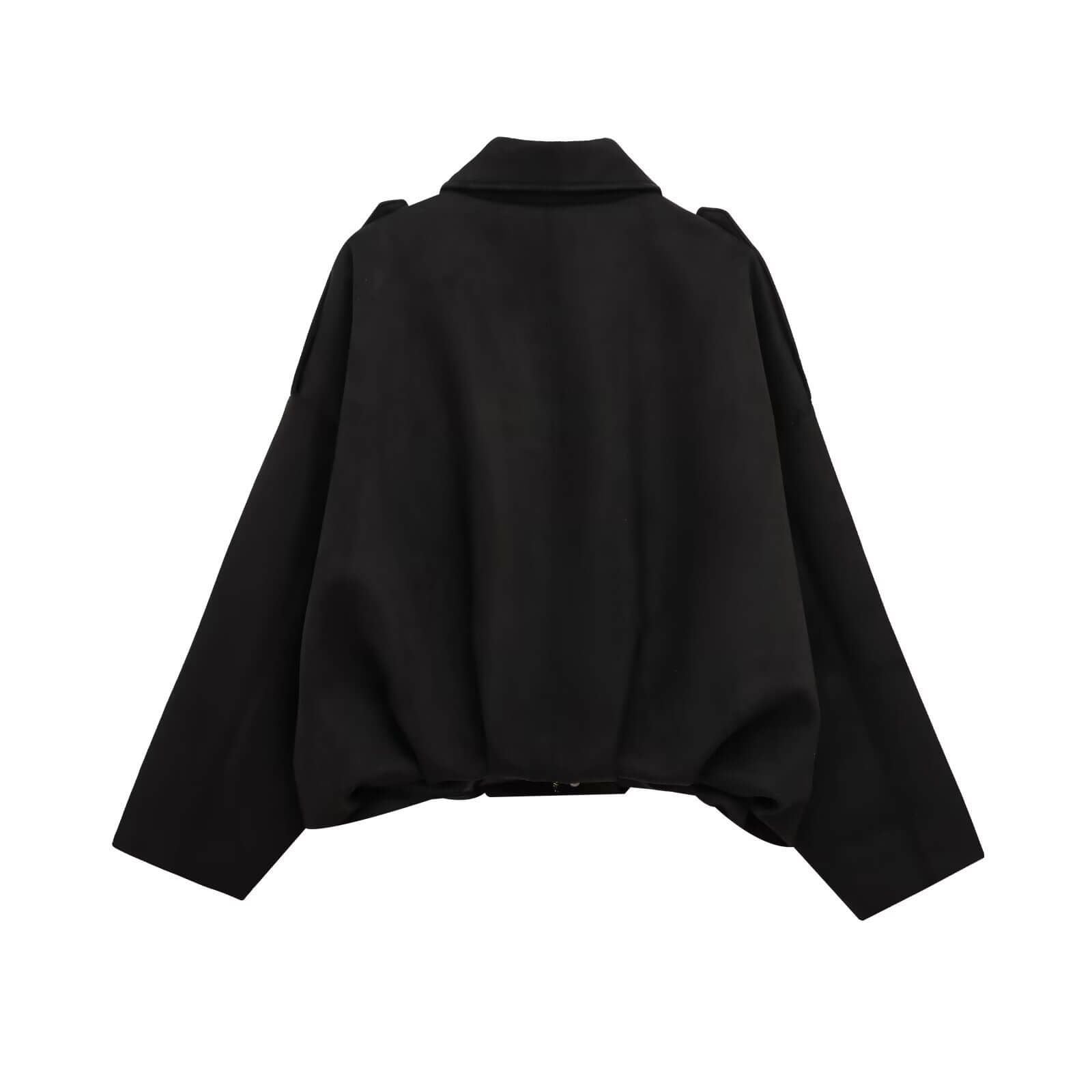 Juni Suede Bomber Jacket Black