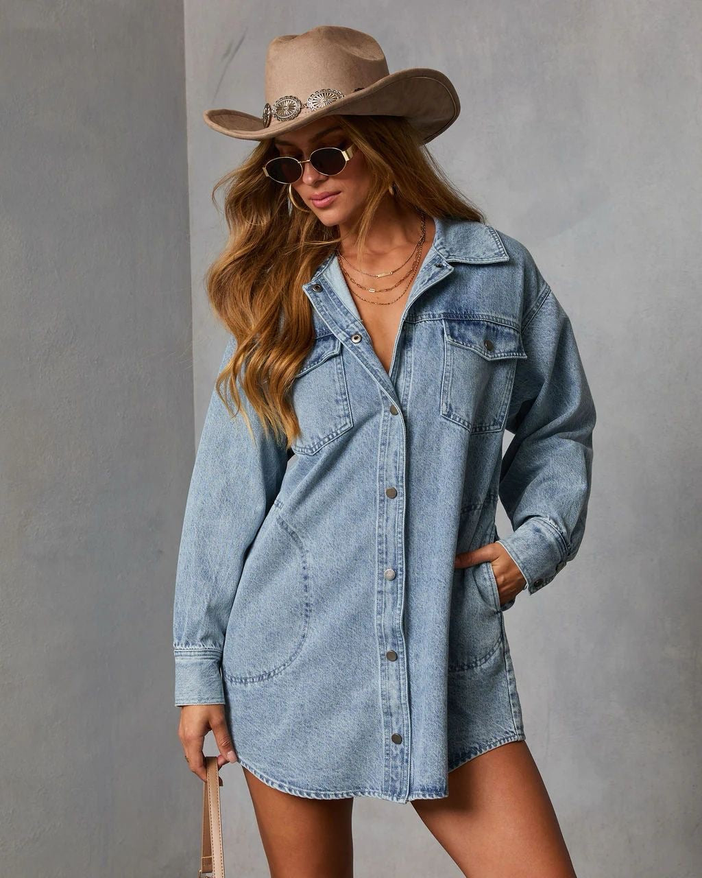 Bobbi Denim Shirt Dress