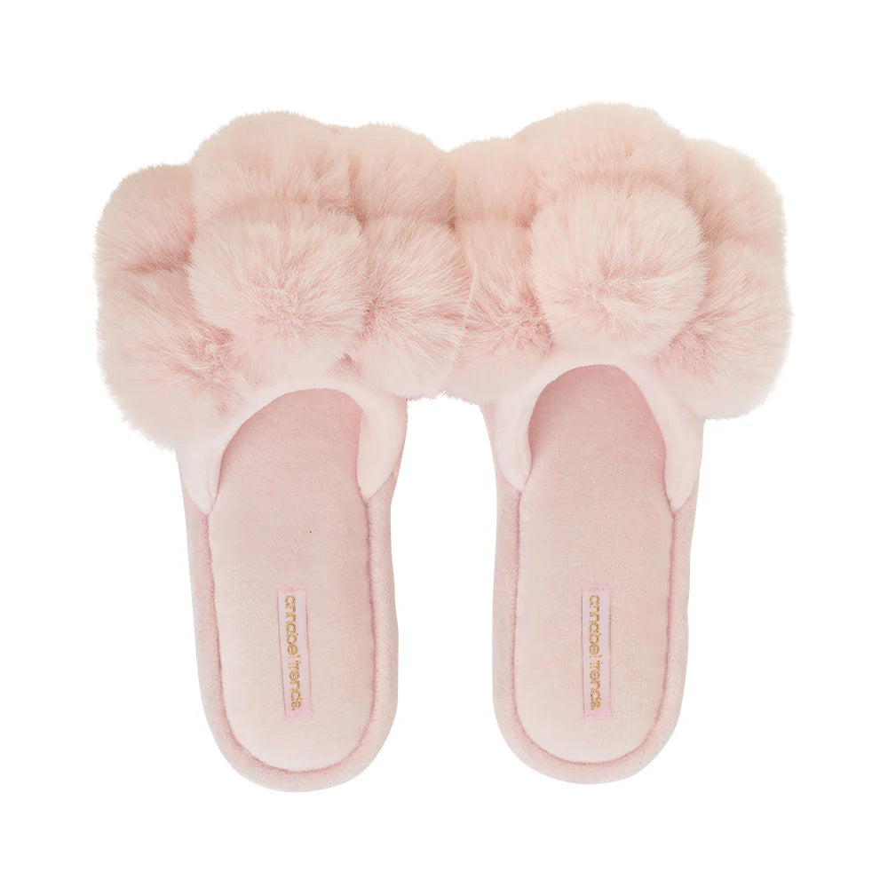 Pom Pom Slippers - Cosy Luxe