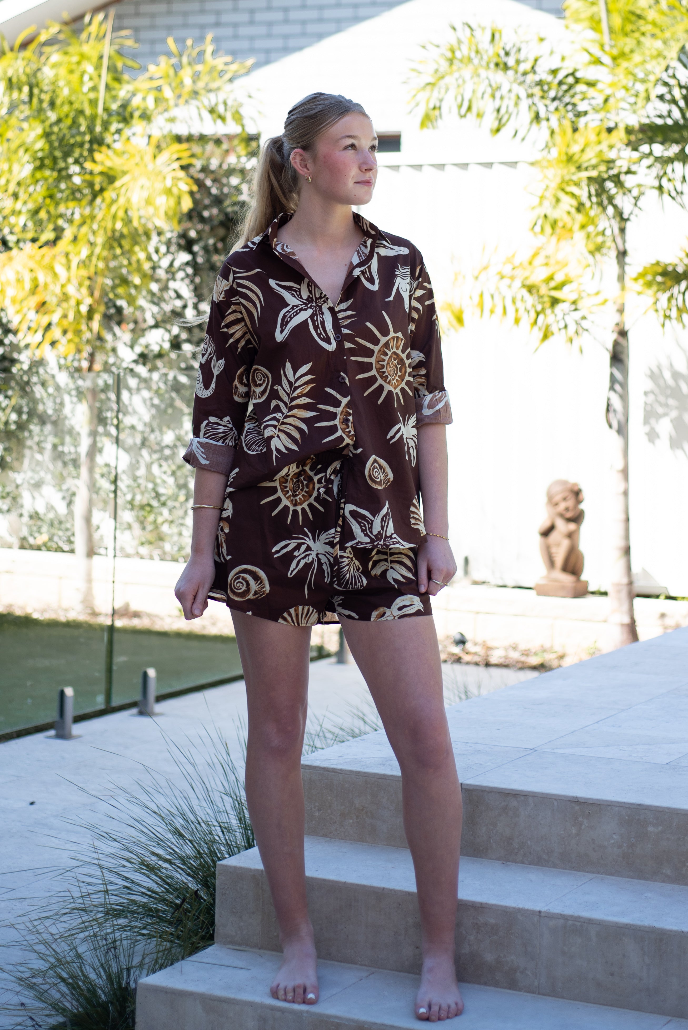 Mermaid Palm Short Set