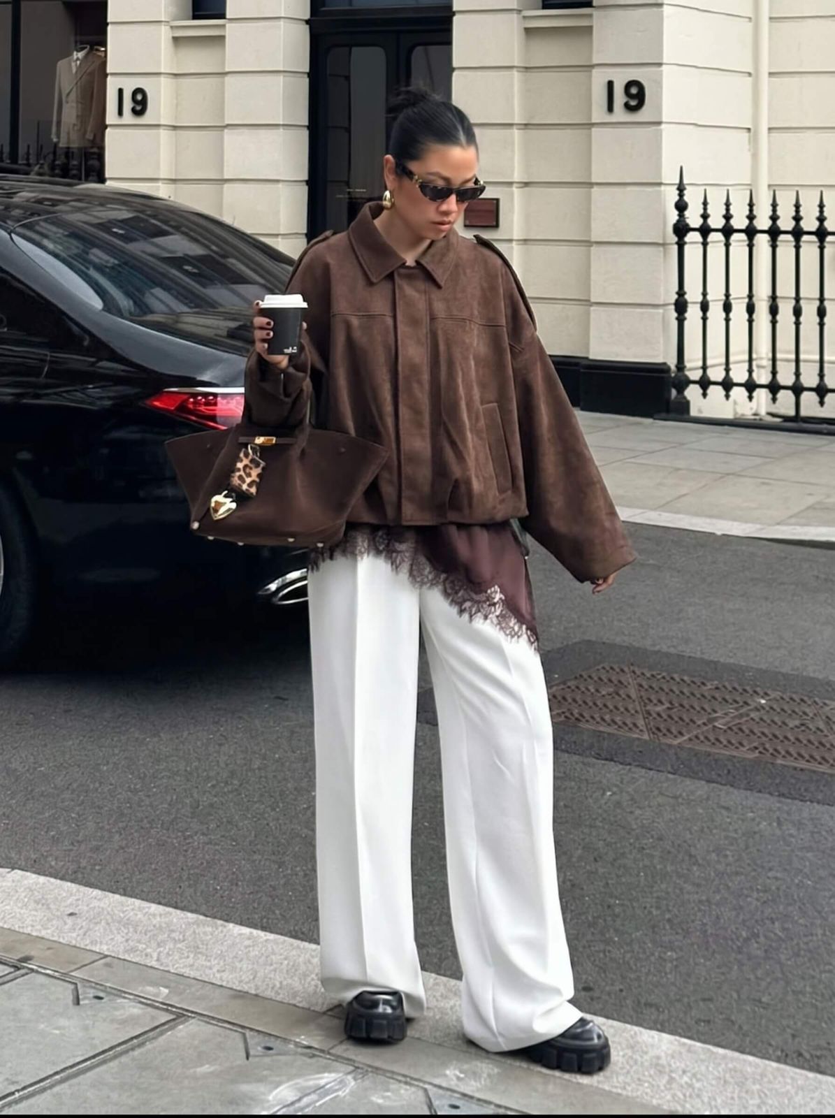 Juni Suede Bomber Jacket Chocolate