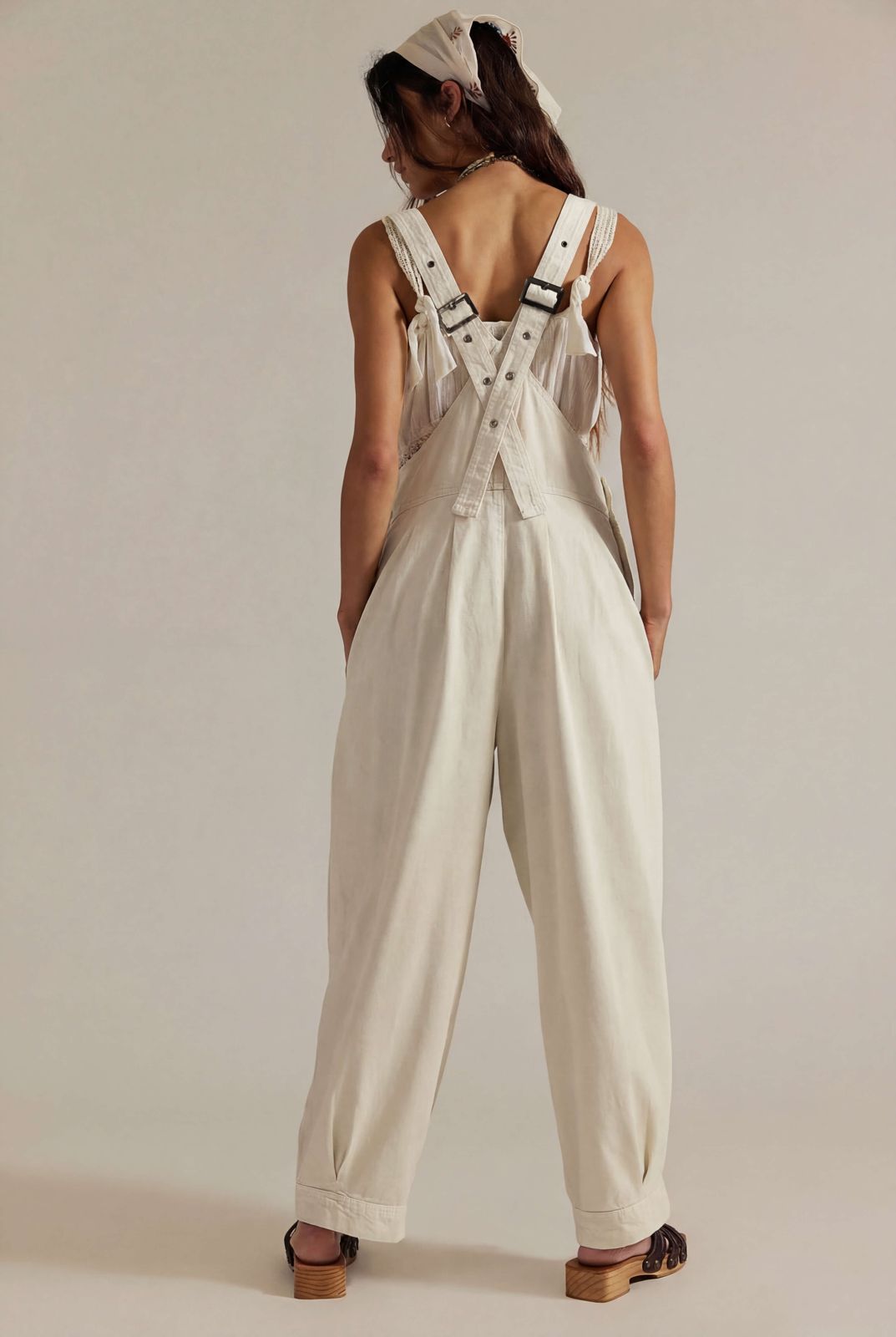 Zena White Denim Overalls