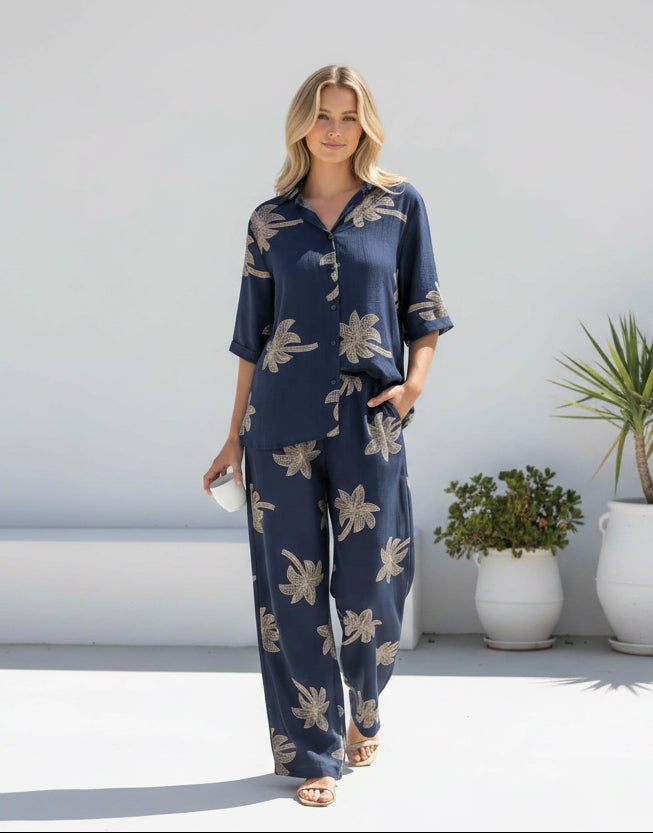 Laguna Shirt & Pant Set Black