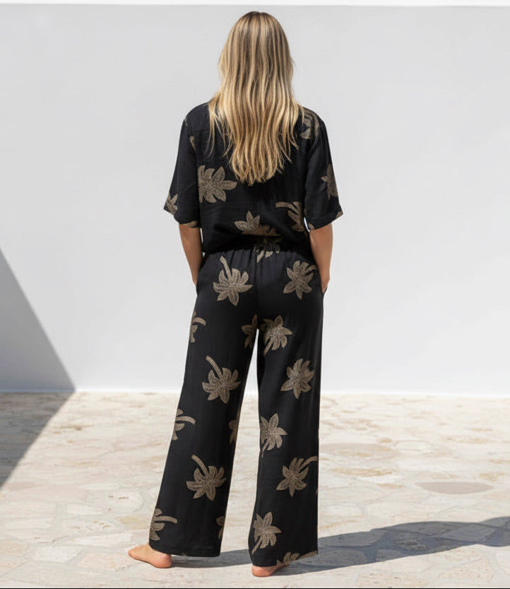 Laguna Shirt & Pant Set Black