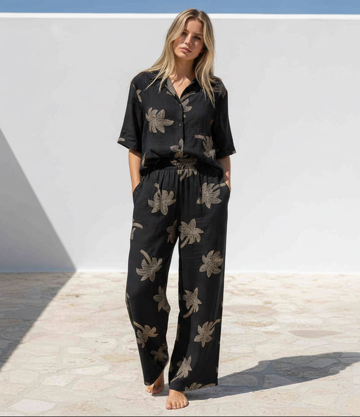 Laguna Shirt & Pant Set Black