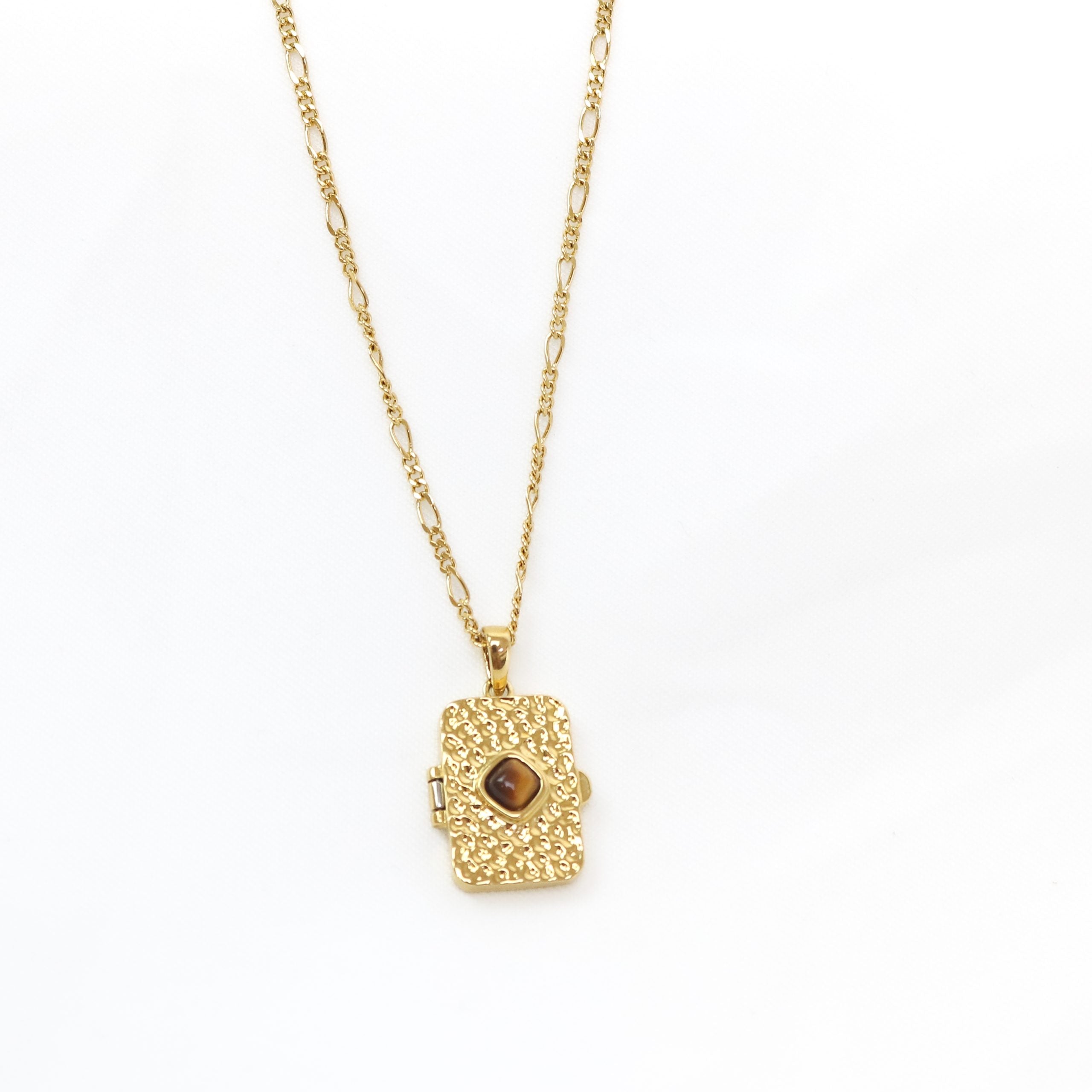 Athena Locket Necklace in Gold