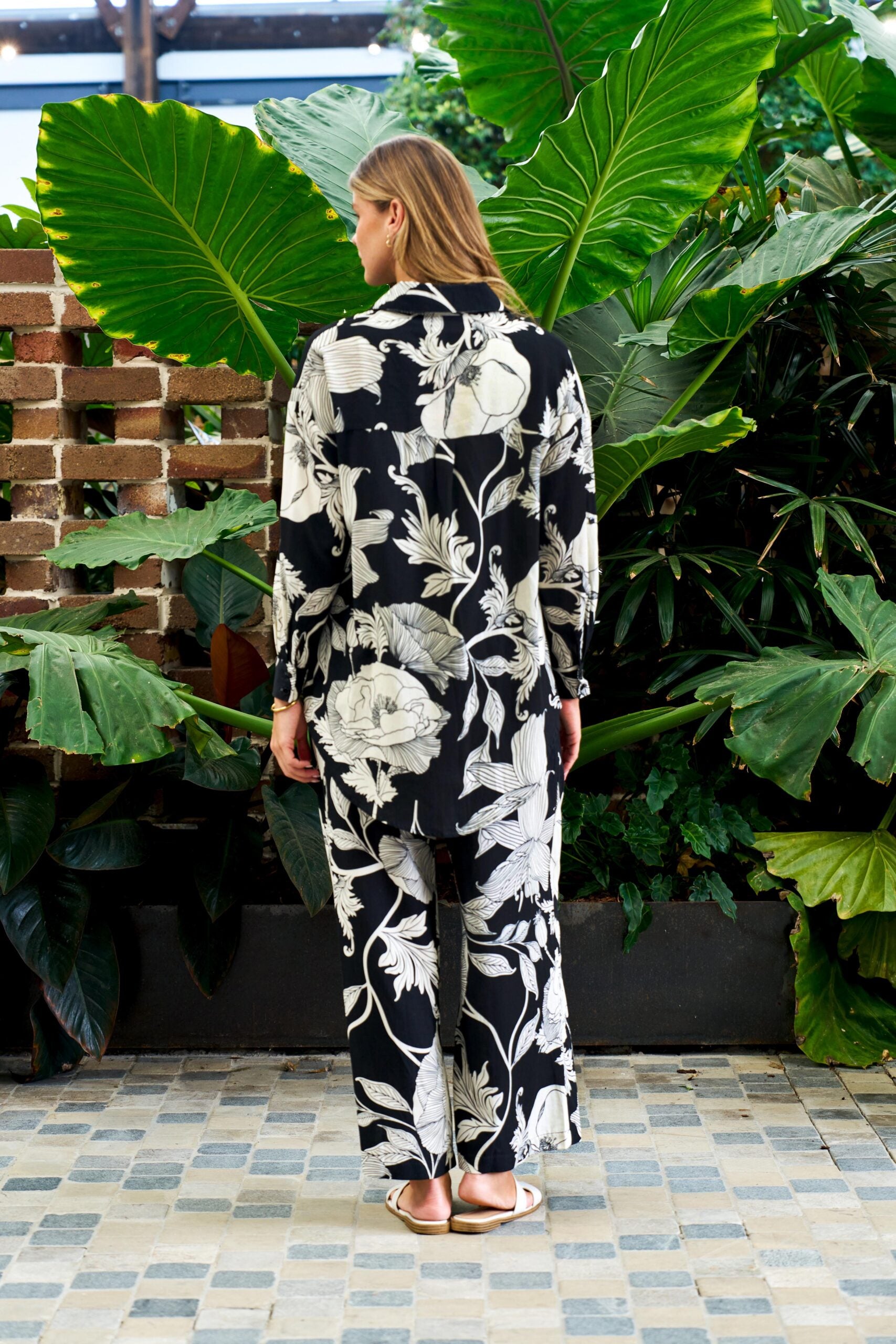 Helena Black Floral Shirt