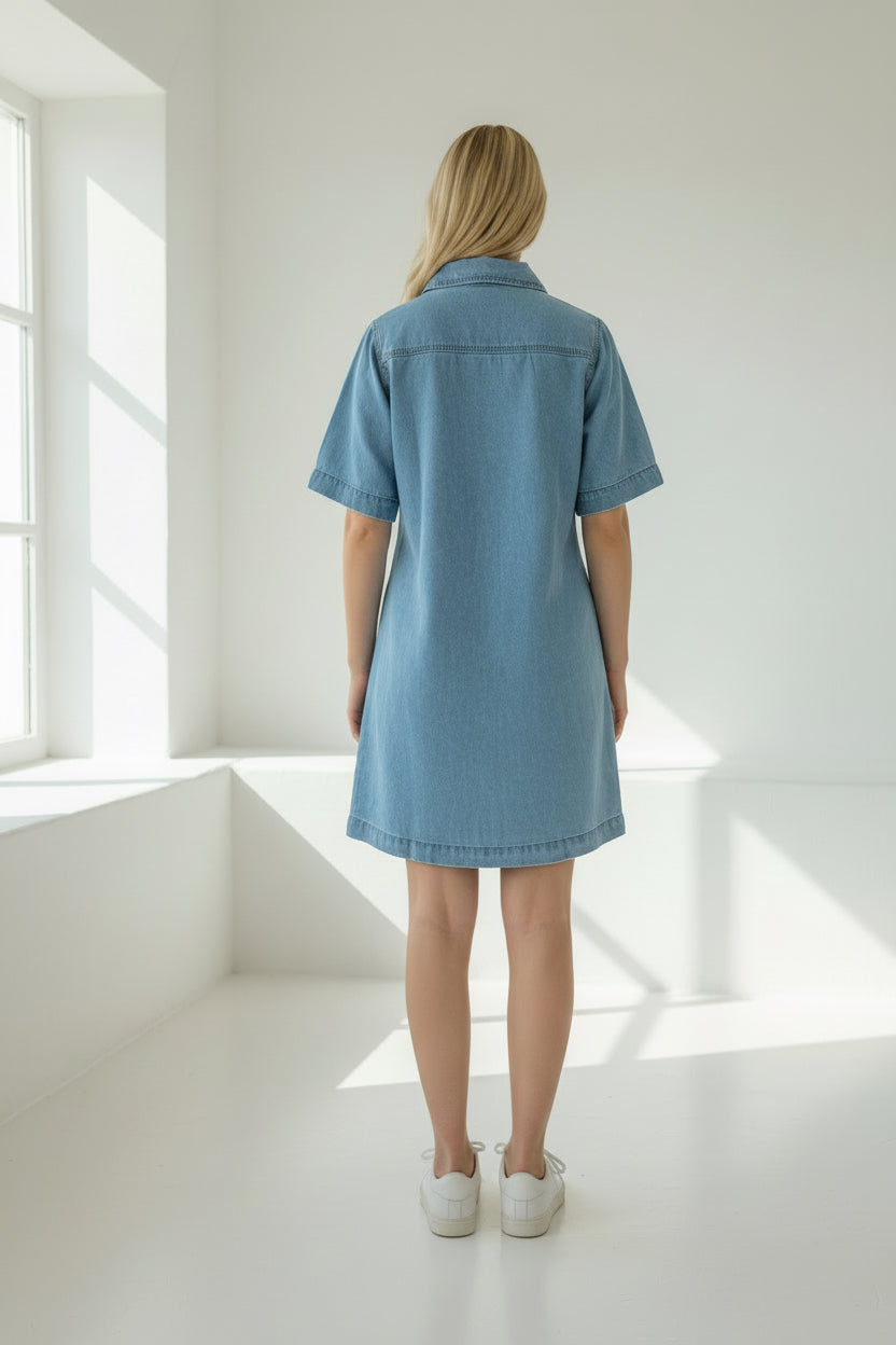 Dixie Light-Mid Denim Dress