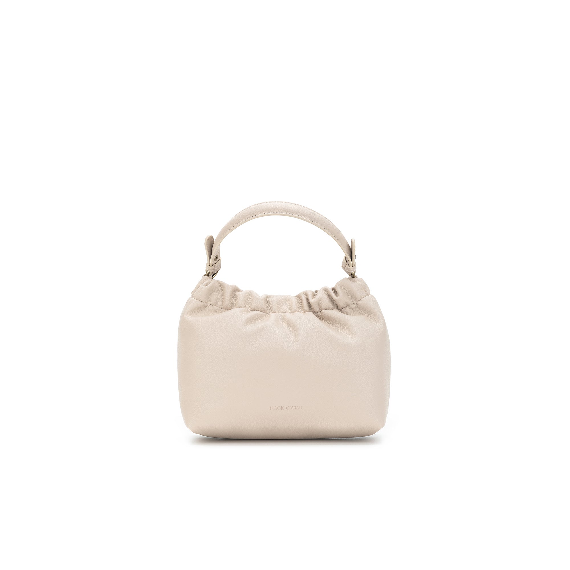 Catalina Oatmeal Bamboo Handle Crossbody Bag