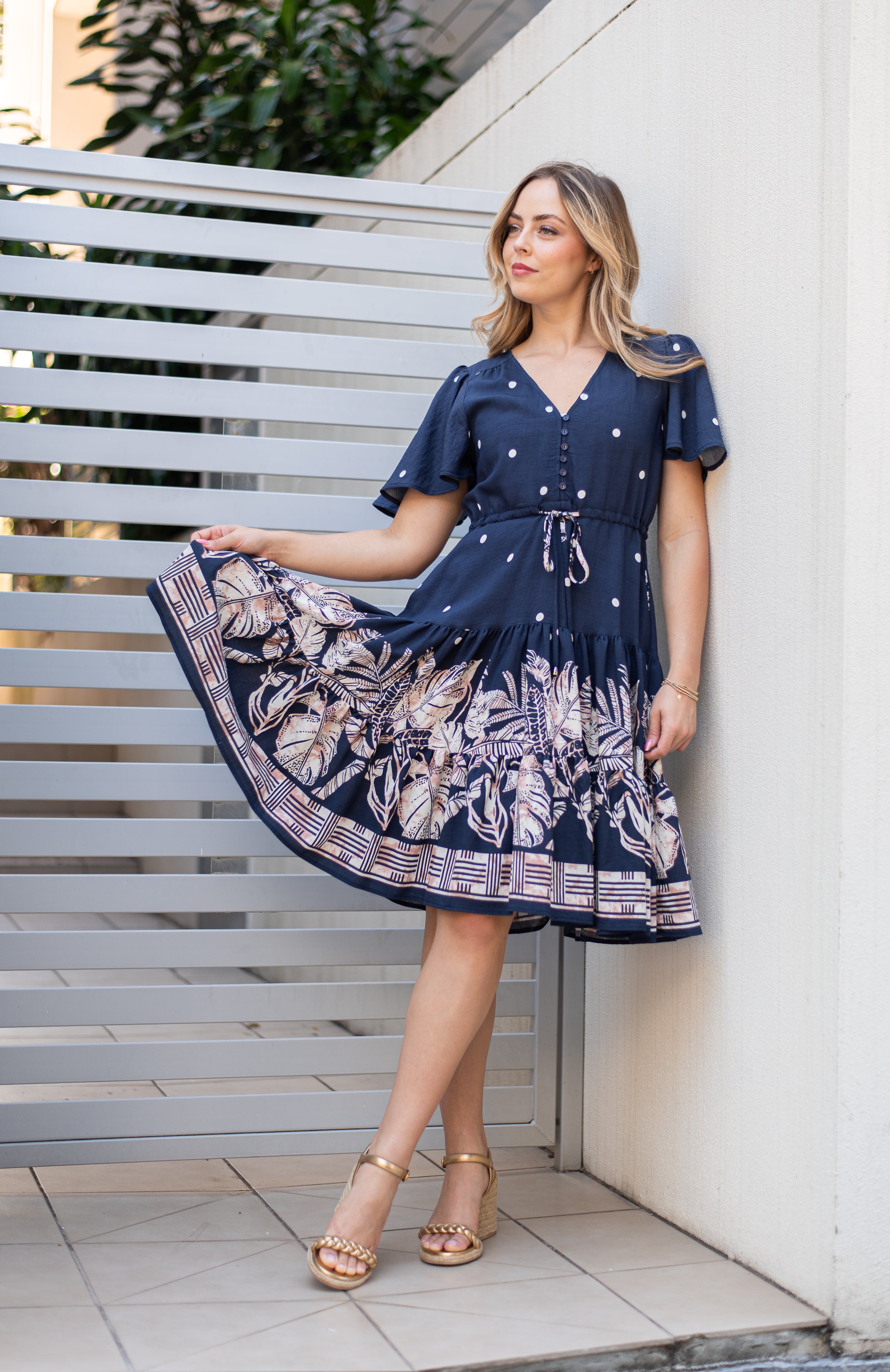 Shanna Selma Short Dress Navy