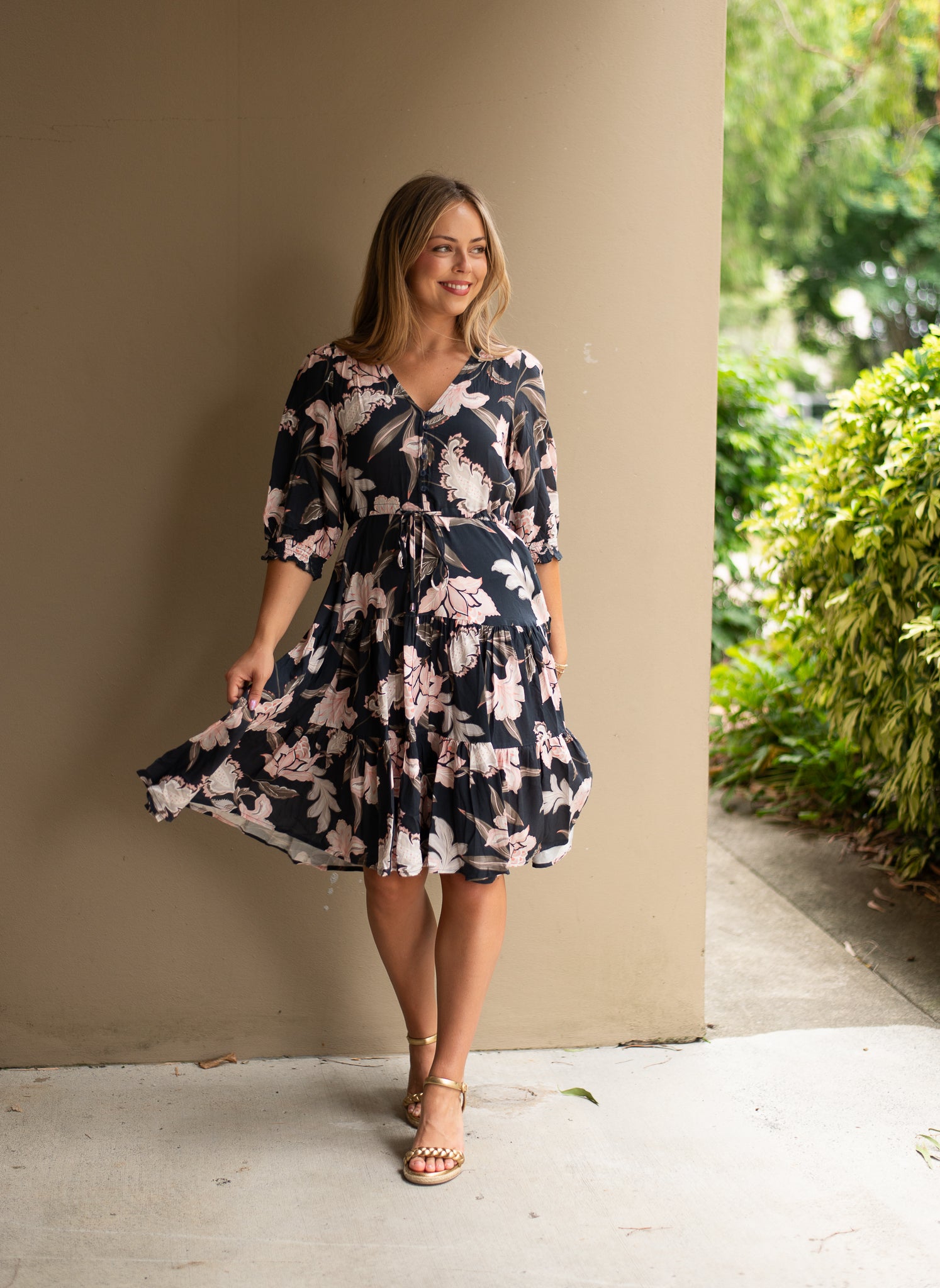 Venice Floral Short Dress