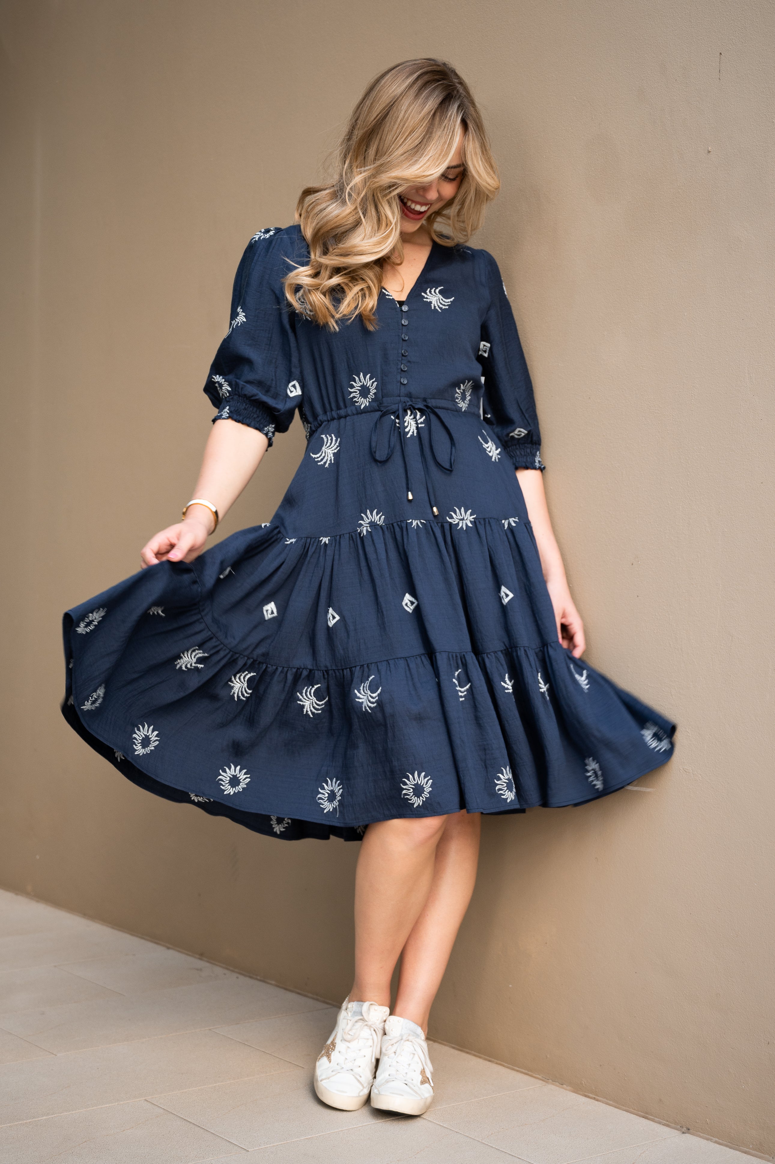 Selma Sun Short Dress Navy
