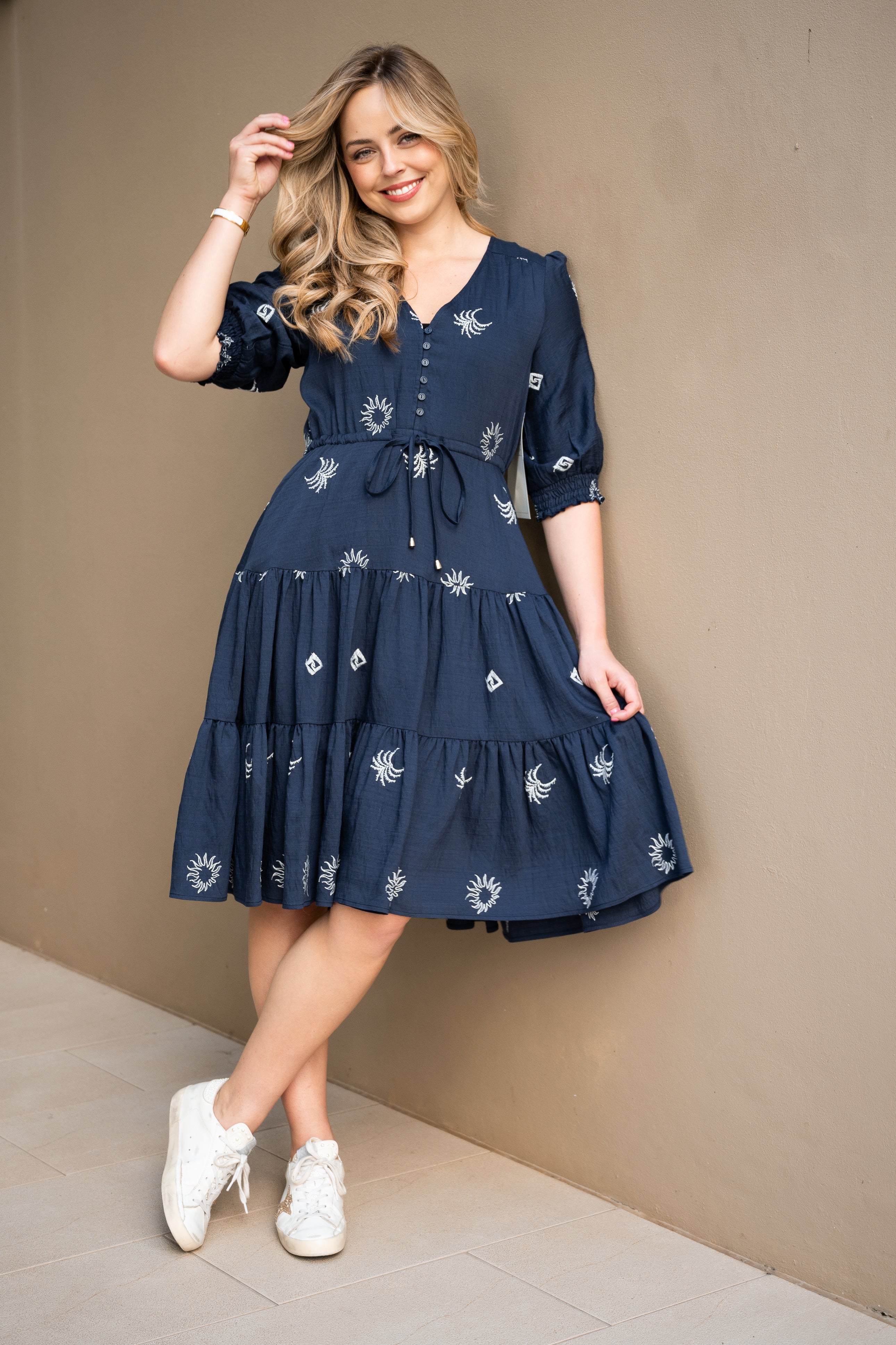 Selma Sun Short Dress Navy