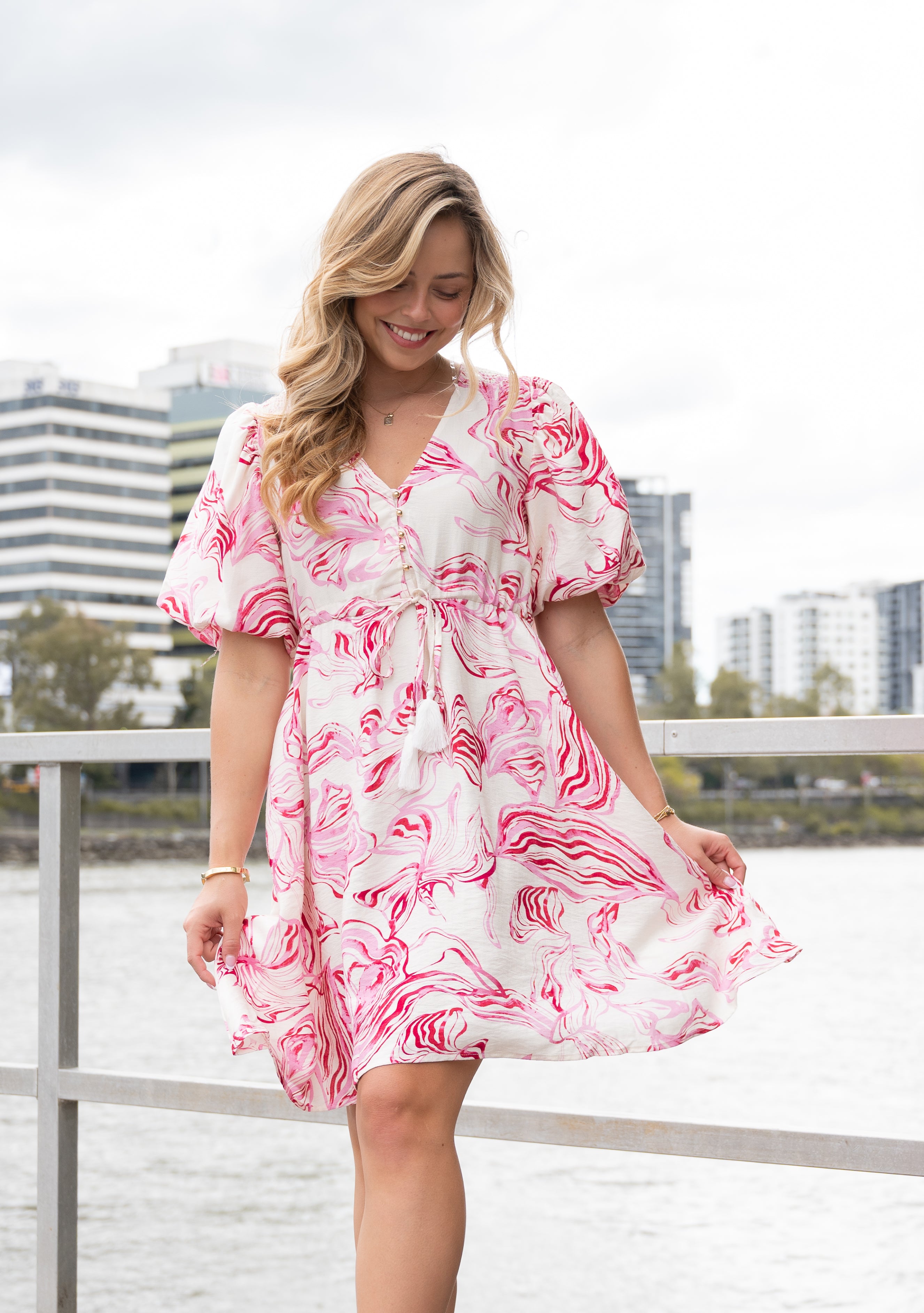 Ribbon Selma Short Dress