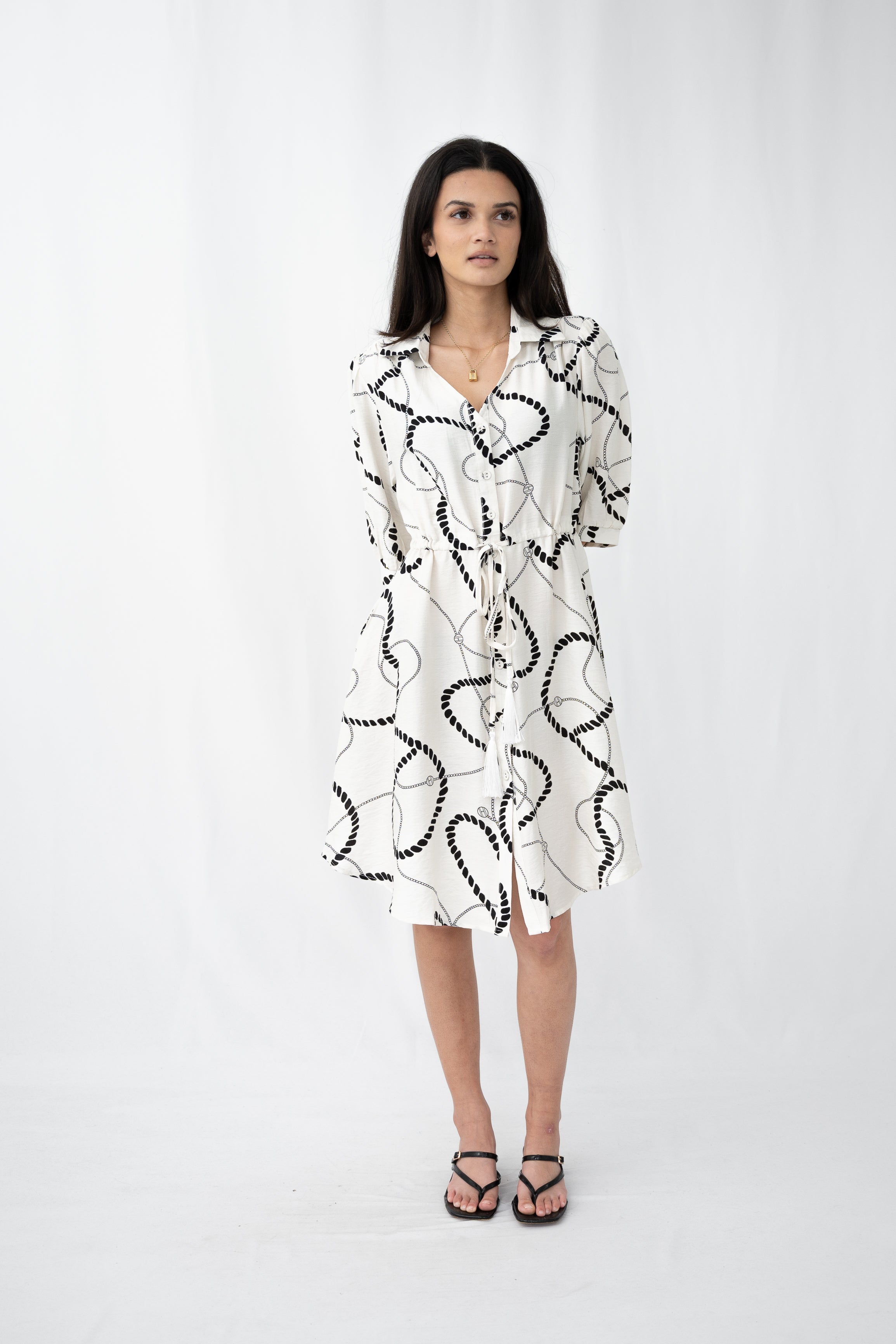 Chain Rope Shirt Dress