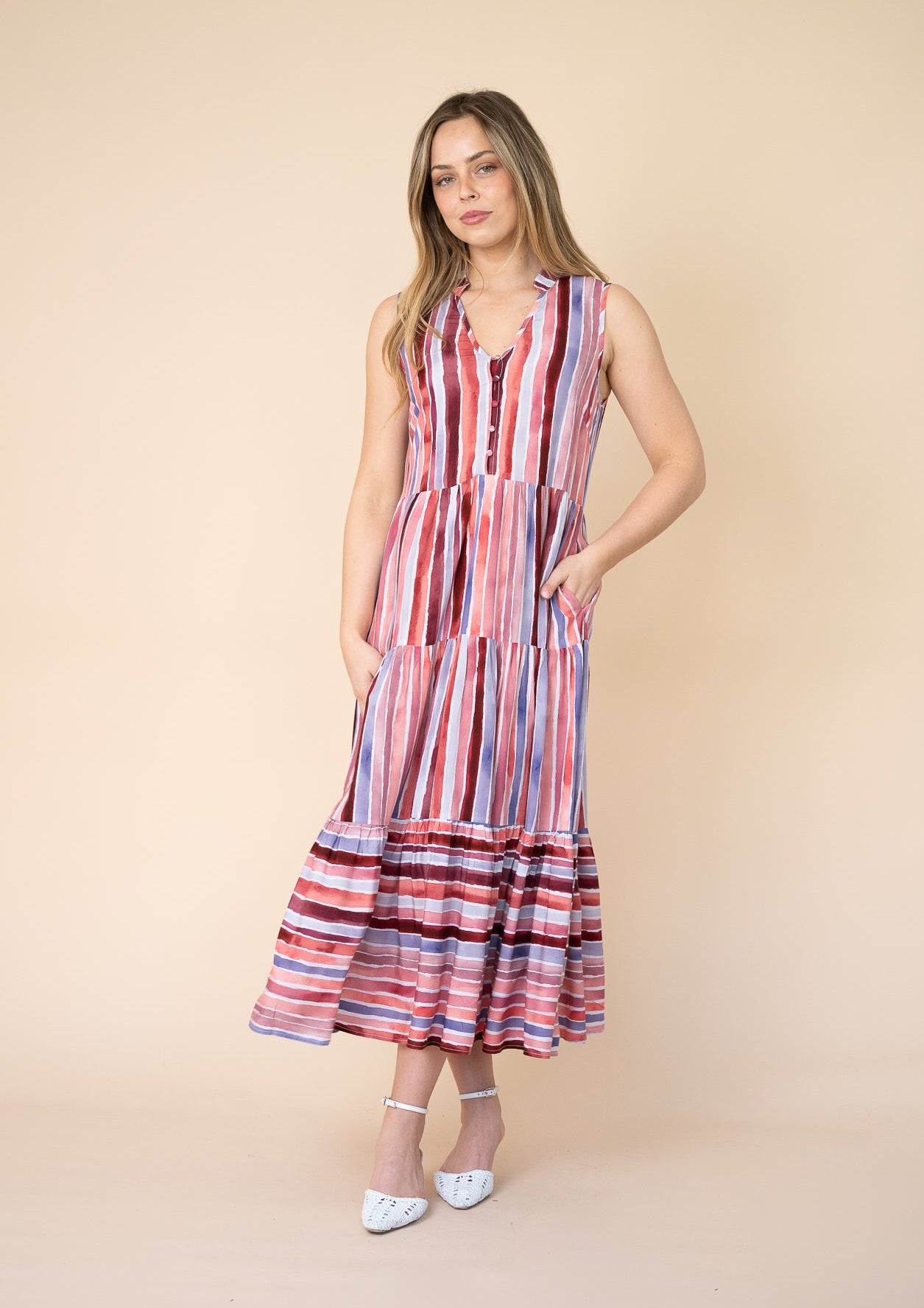 Rosalie Tiered Midi Dress