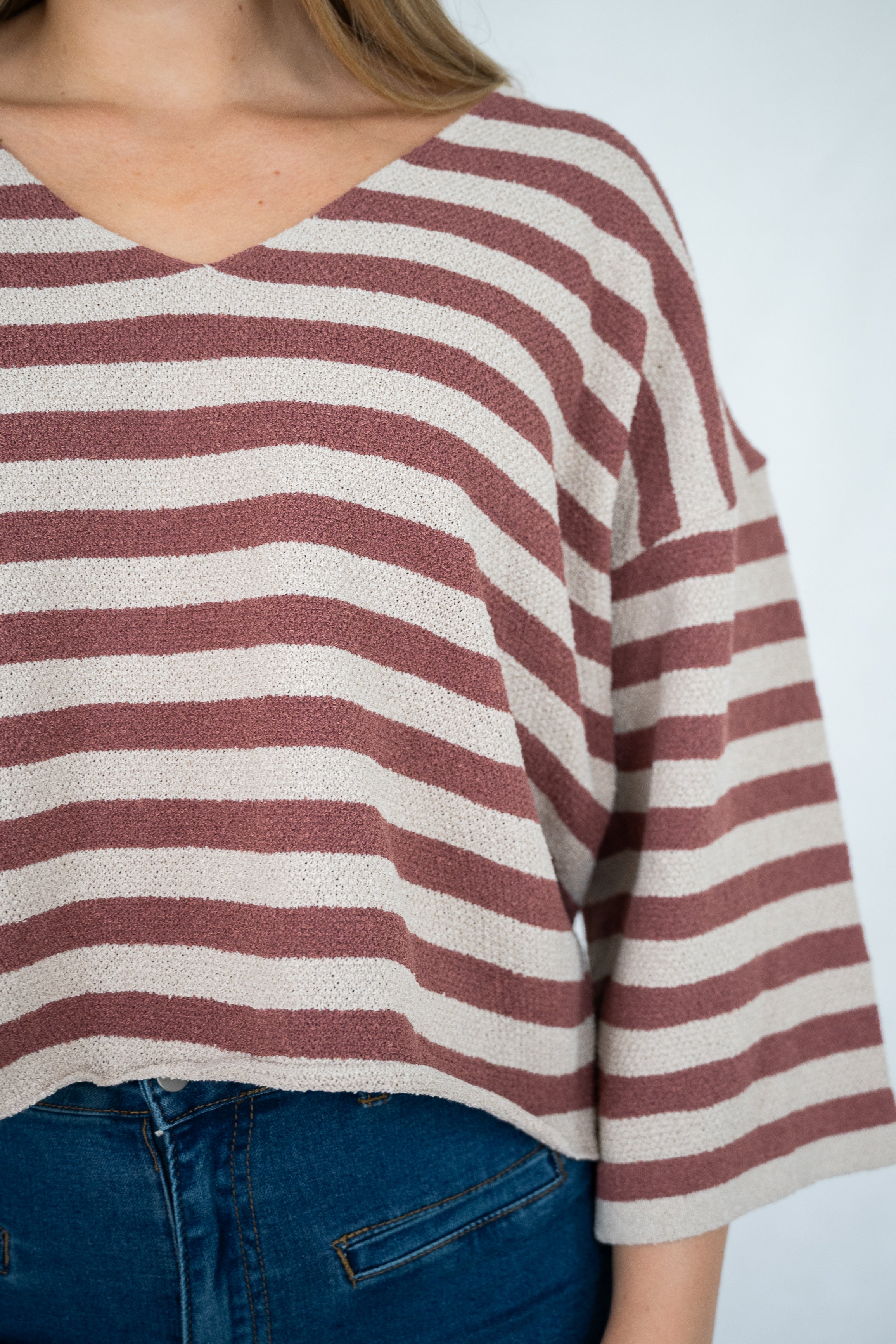 Boucle Knit Top Mocha