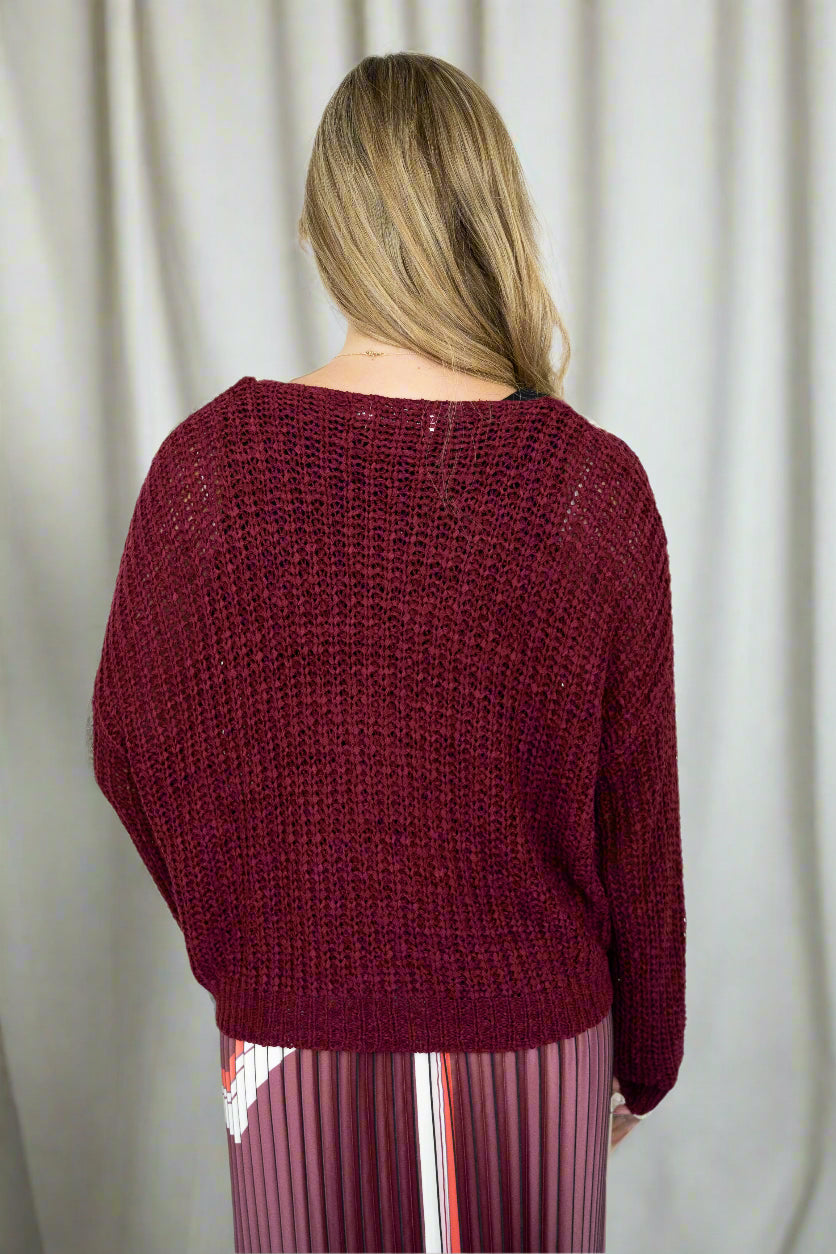 Yarn Burgandy Knit